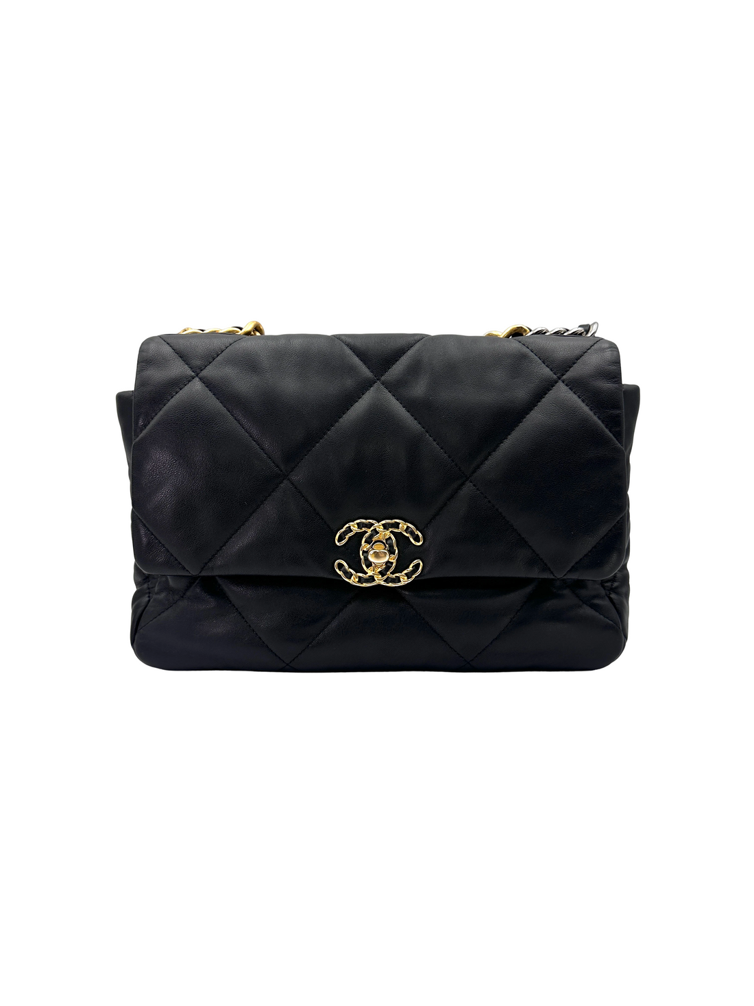 Chanel 19Bag Black Quilted Leather Medium Size Flap Bag(30***00) CC2509