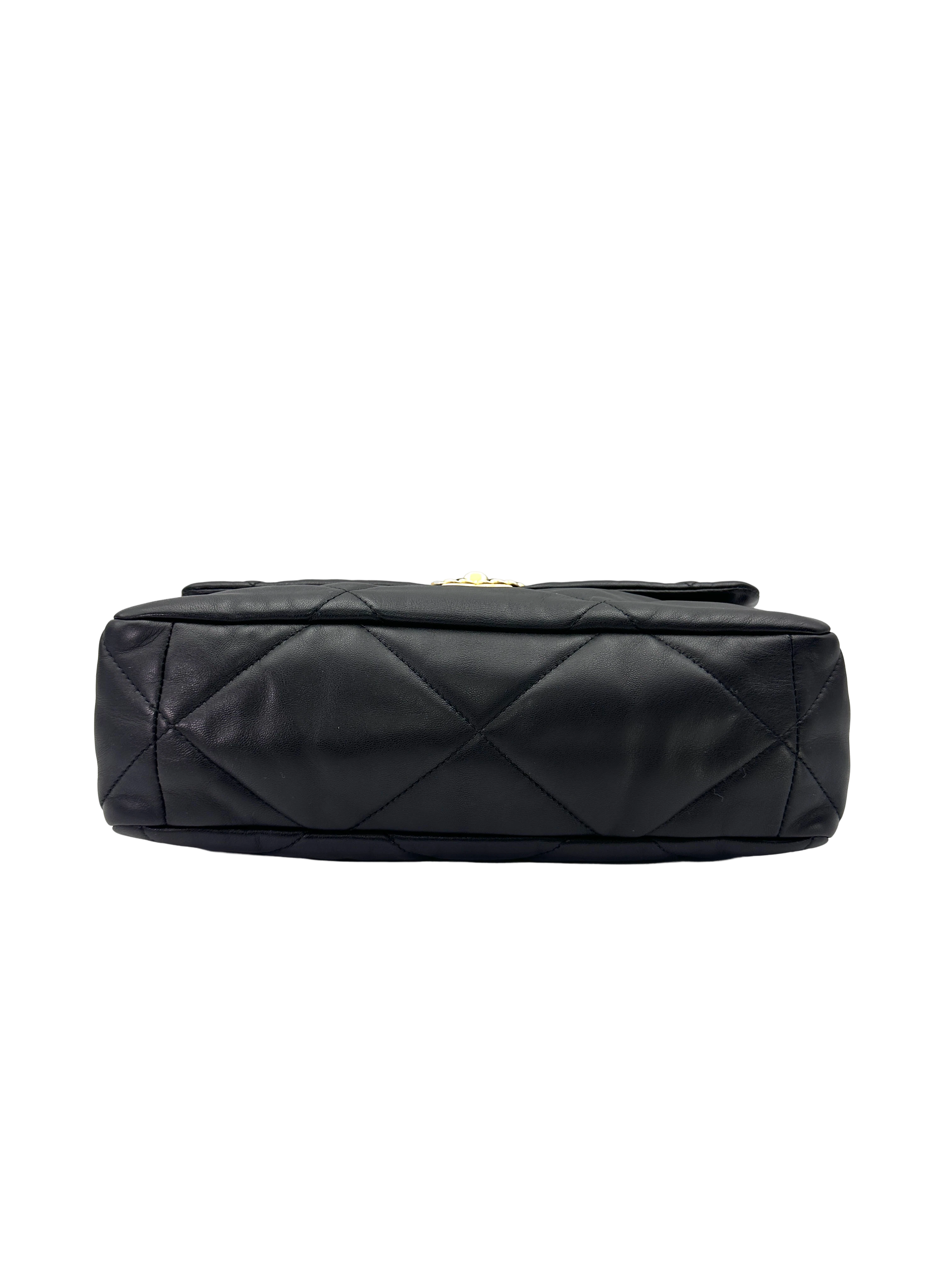 Chanel 19Bag Black Quilted Leather Medium Size Flap Bag(30***00) CC2509