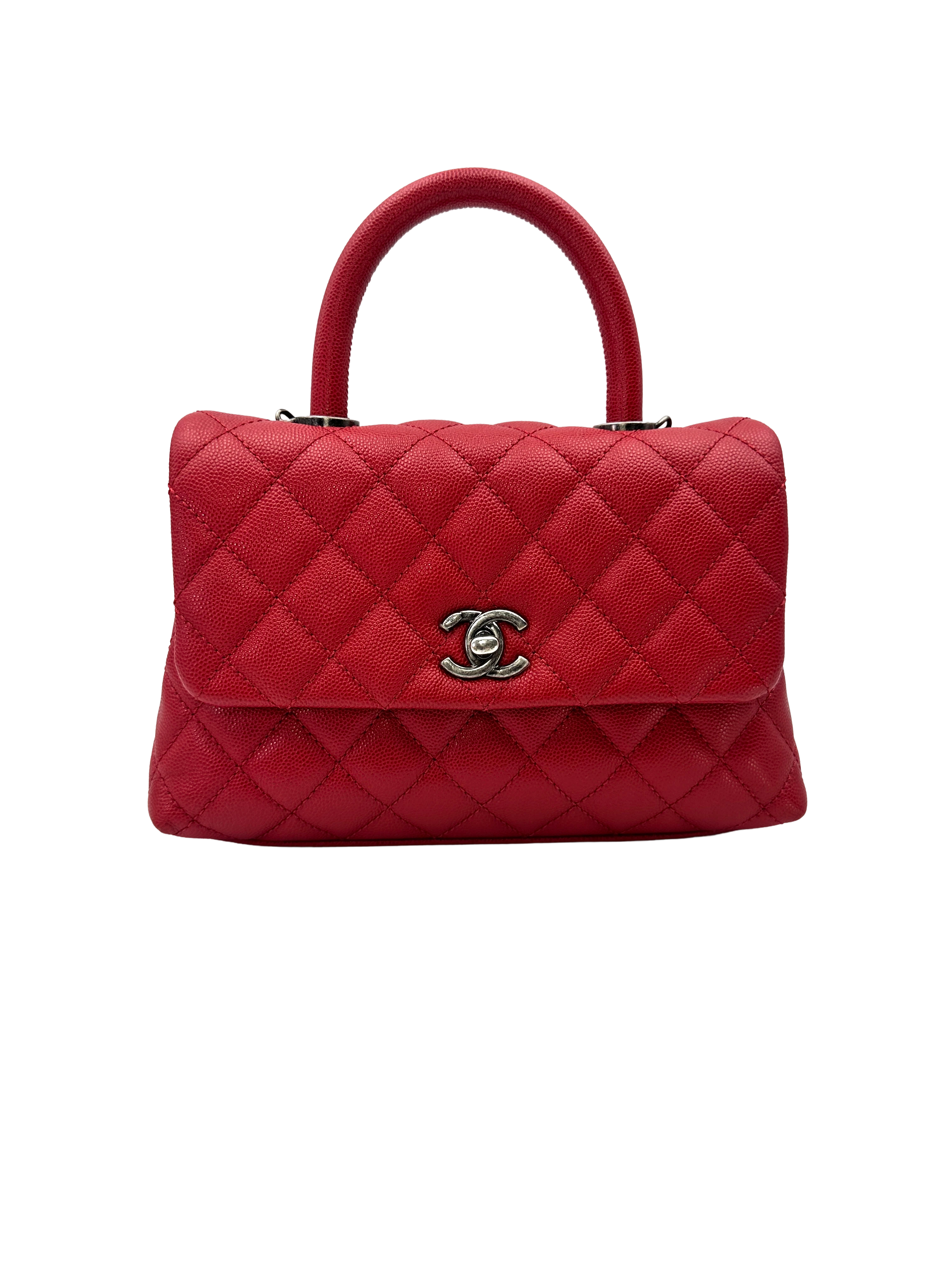 Chanel CoCo Handle Red Quilted Leather Shoulder Bag(23***25) CC2512