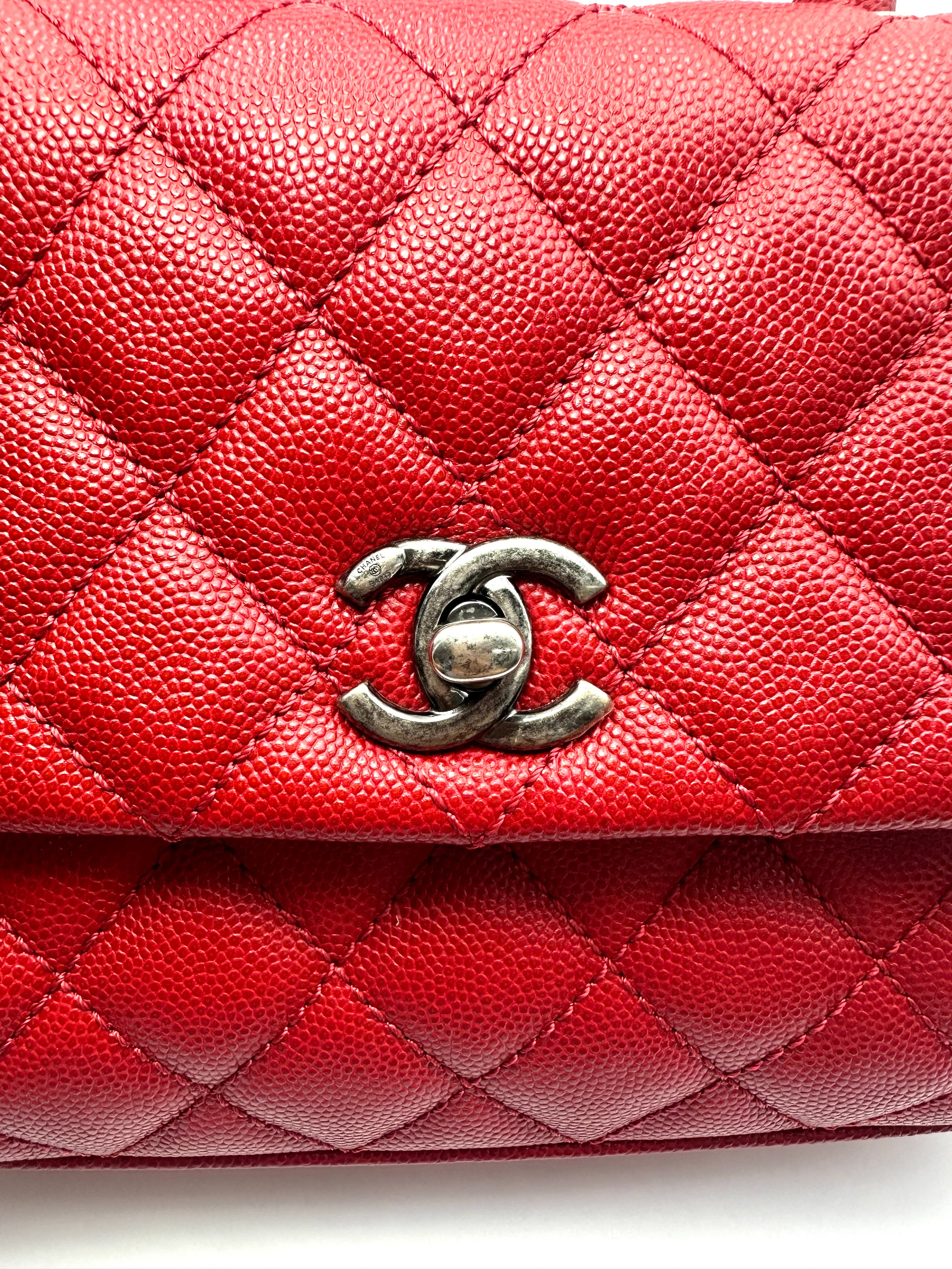 Chanel CoCo Handle Red Quilted Leather Shoulder Bag(23***25) CC2512