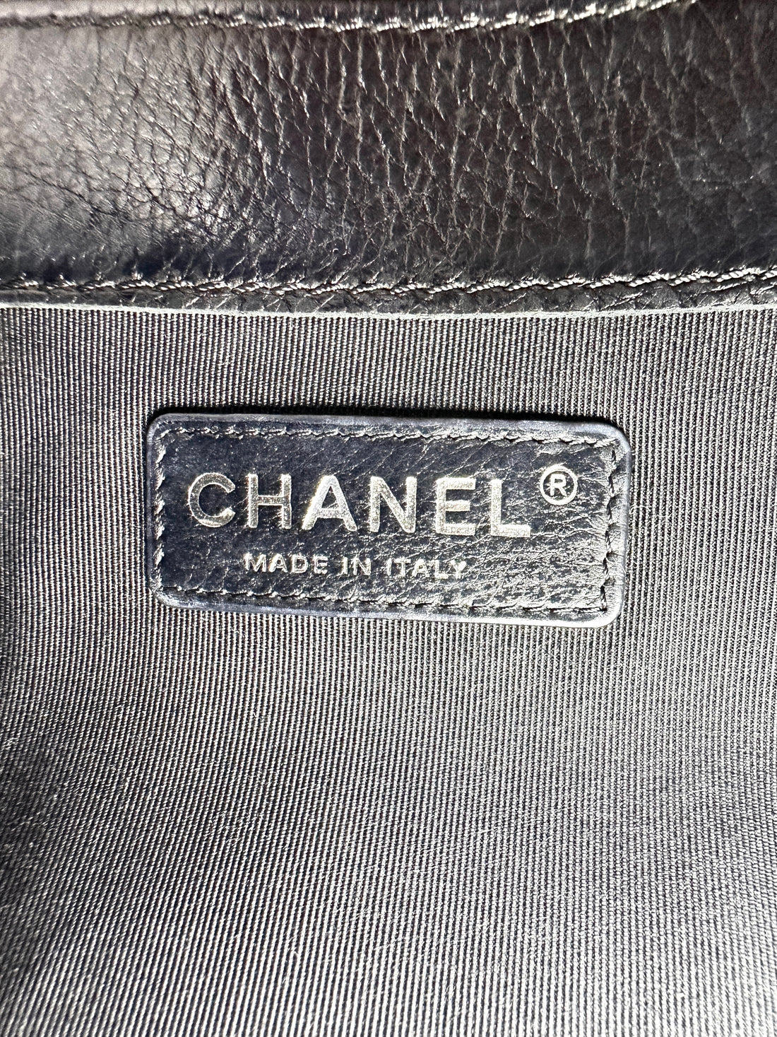 Chanel LeBoy Black Leather Flap Bag With Silver Buckle(18***92) CC2510