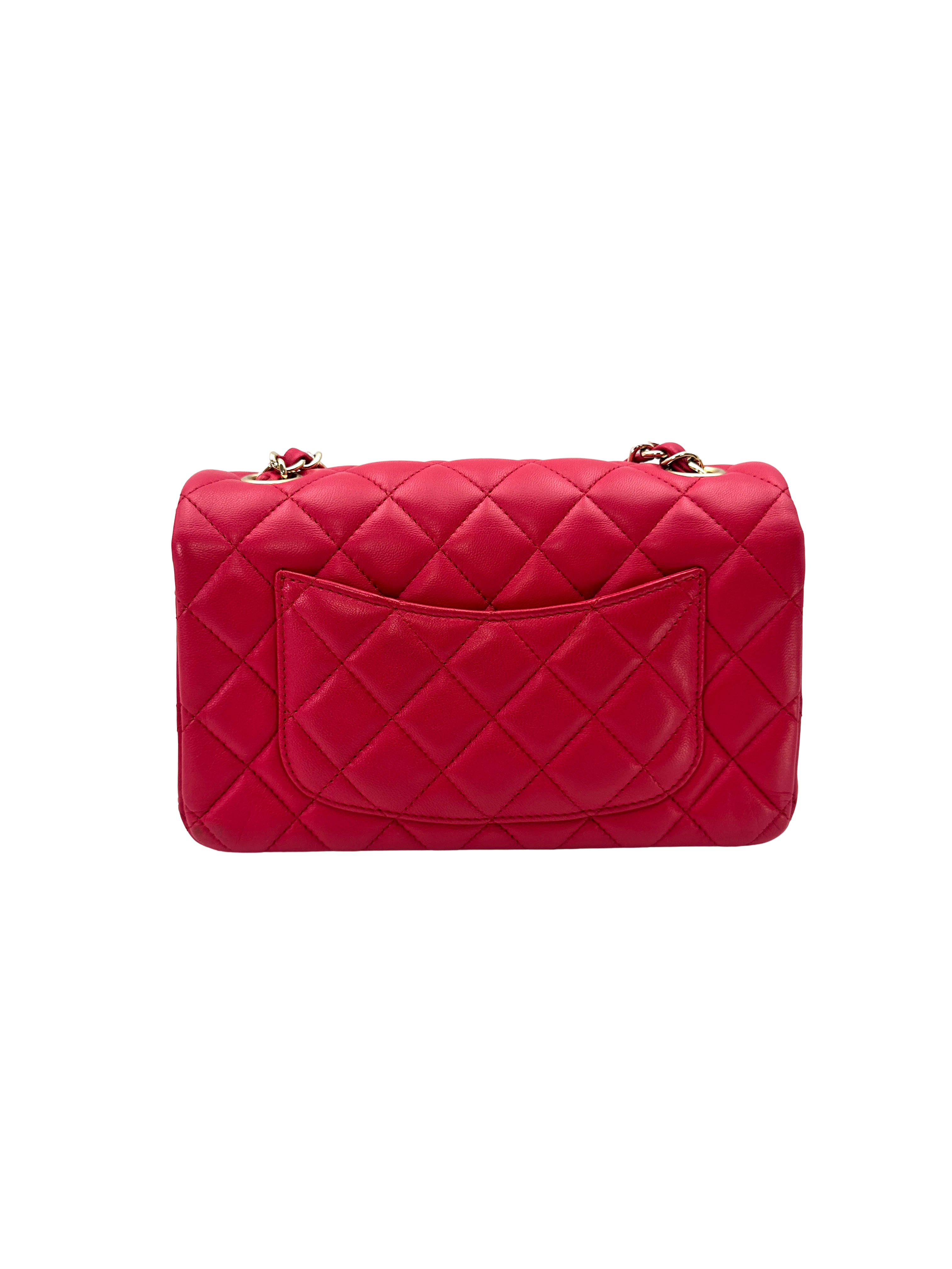 Chanel Classic Flap Red Quilted Leather Mini Shoulder Bag(22***86) CC2519