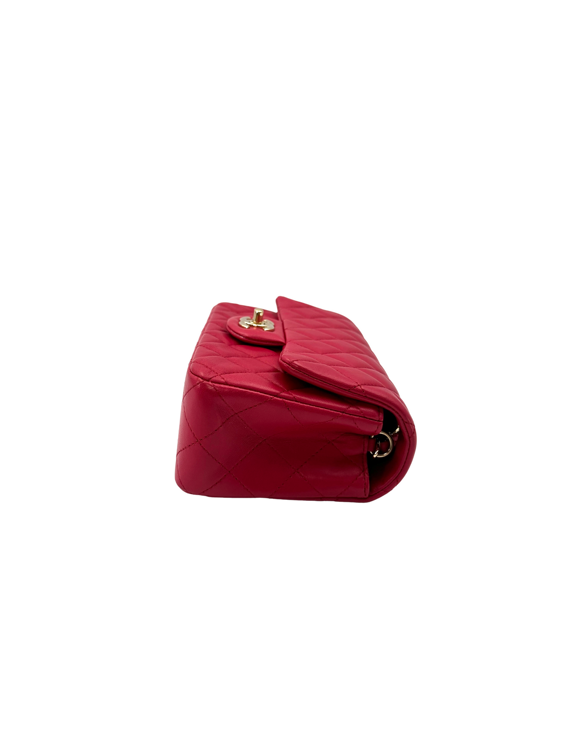 Chanel Classic Flap Red Quilted Leather Mini Shoulder Bag(22***86) CC2519