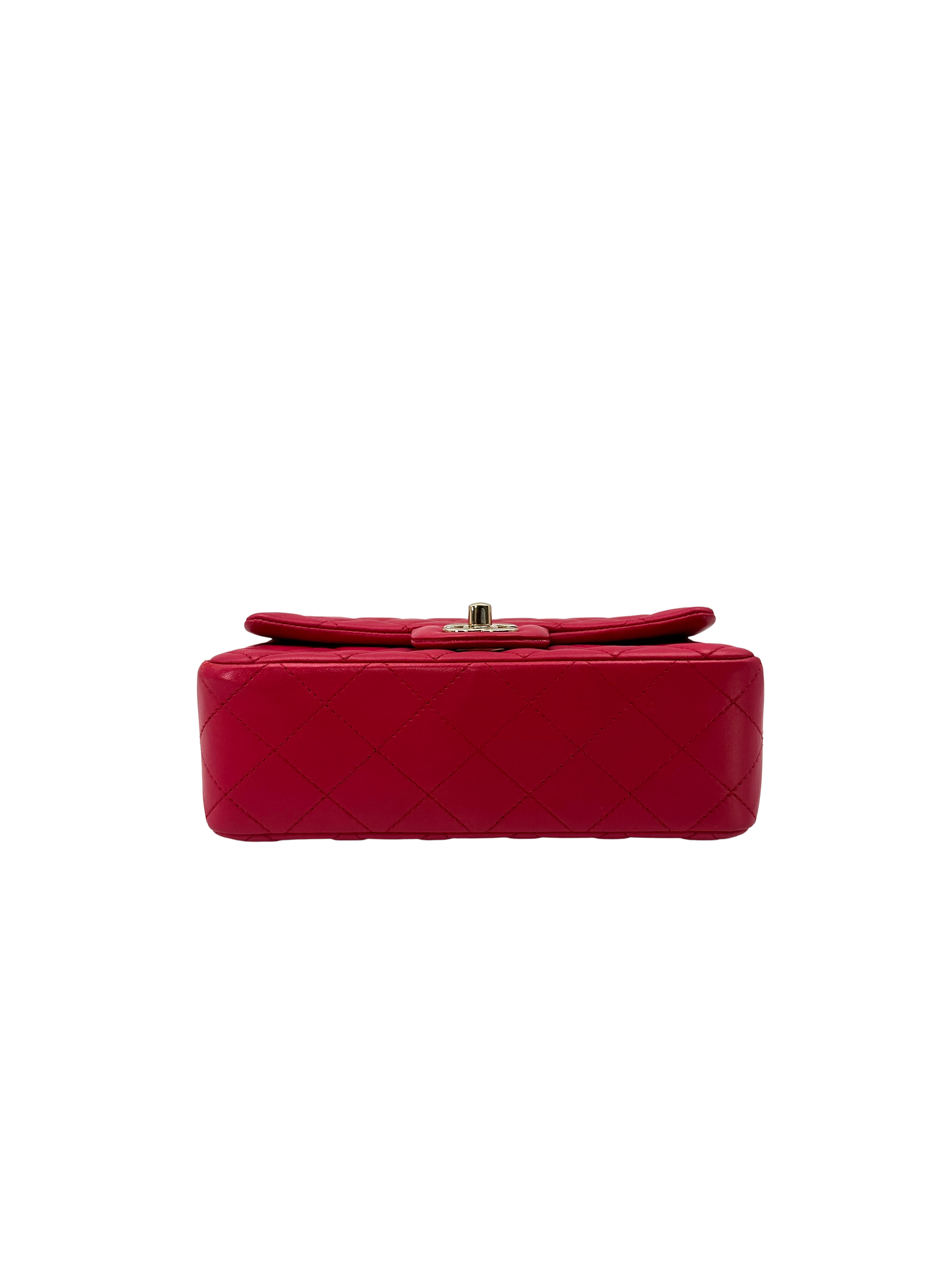 Chanel Classic Flap Red Quilted Leather Mini Shoulder Bag(22***86) CC2519