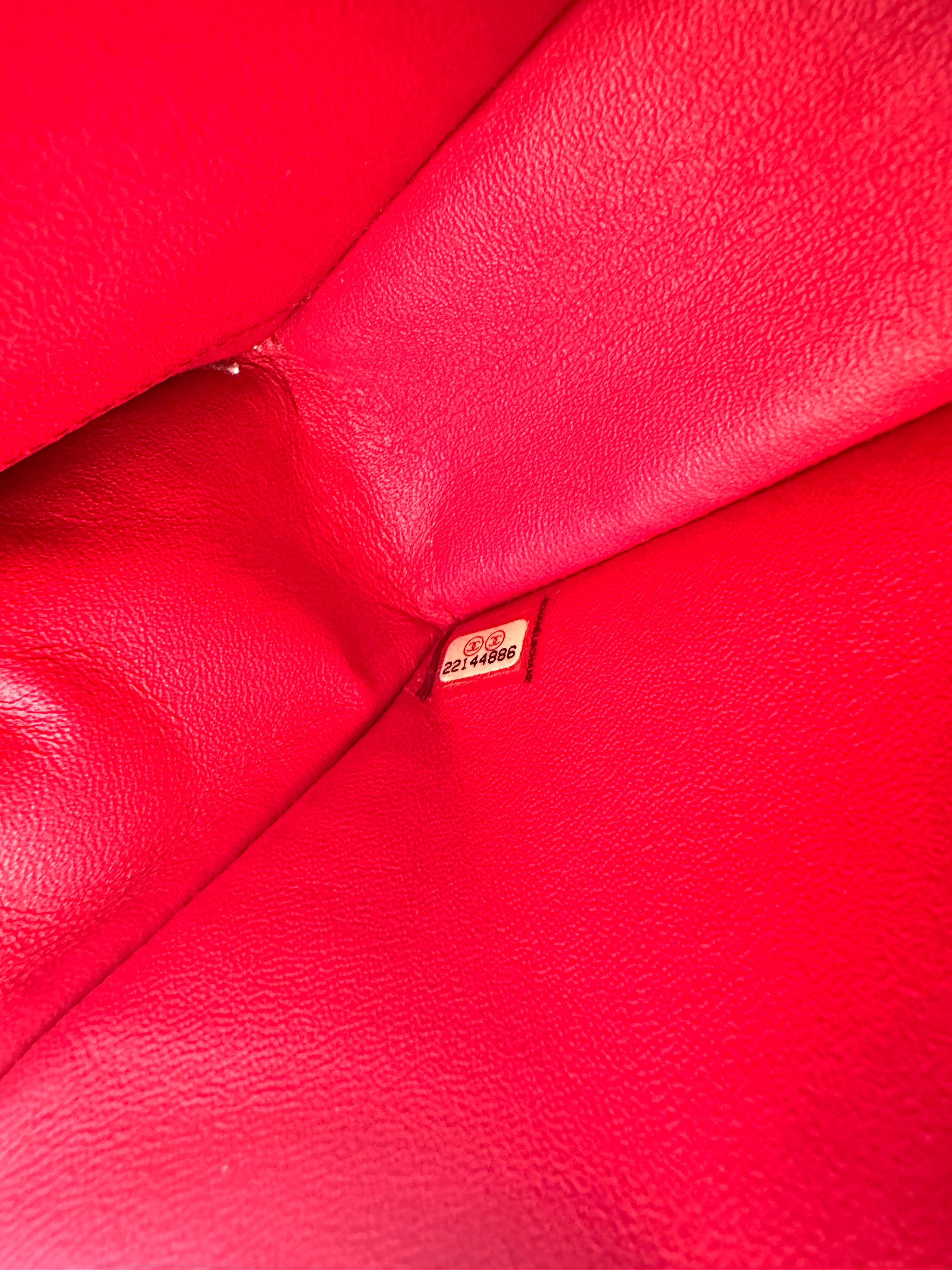 Chanel Classic Flap Red Quilted Leather Mini Shoulder Bag(22***86) CC2519