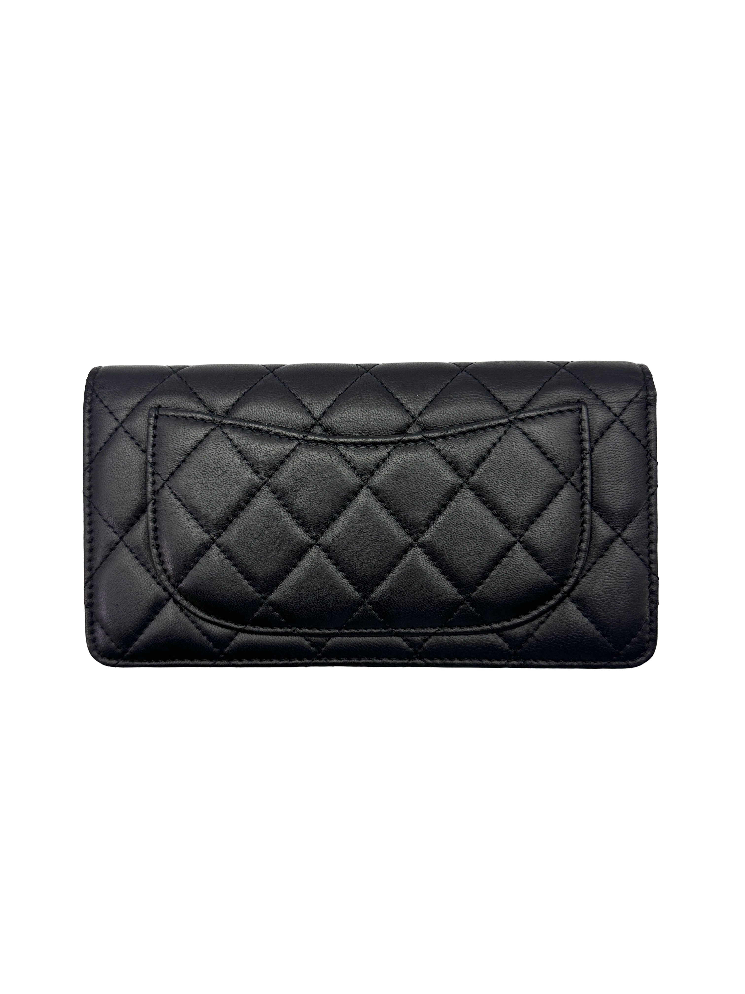 Chanel Black Quilted Lambskin Long Wallet(16***98) CC2520