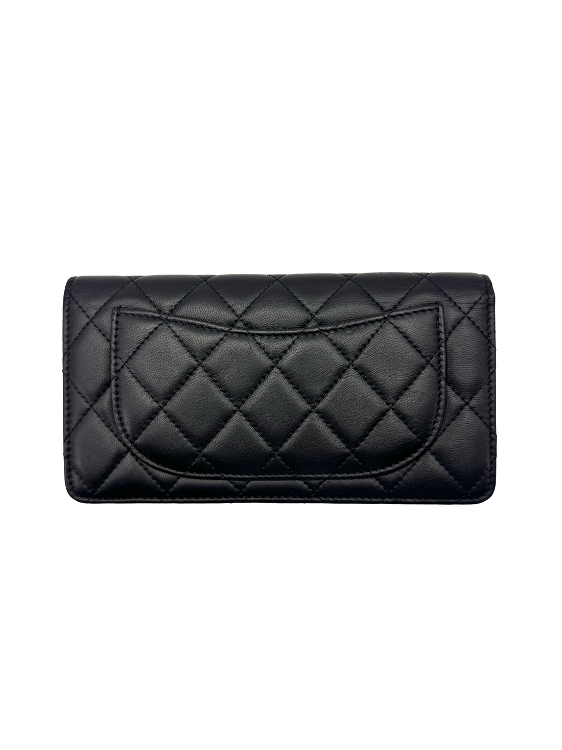 Chanel Black Quilted Lambskin Long Wallet(16***98) CC2520