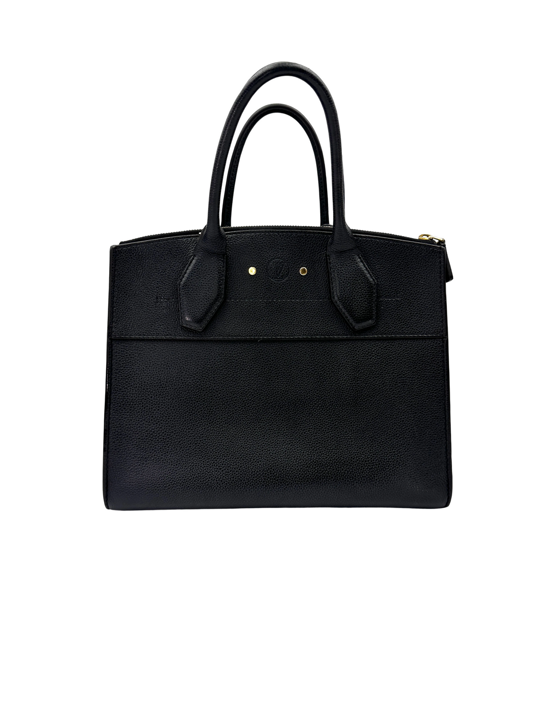 Louis Vuitton City Steamer Black Taurillon Leather Handle Bag LV3297