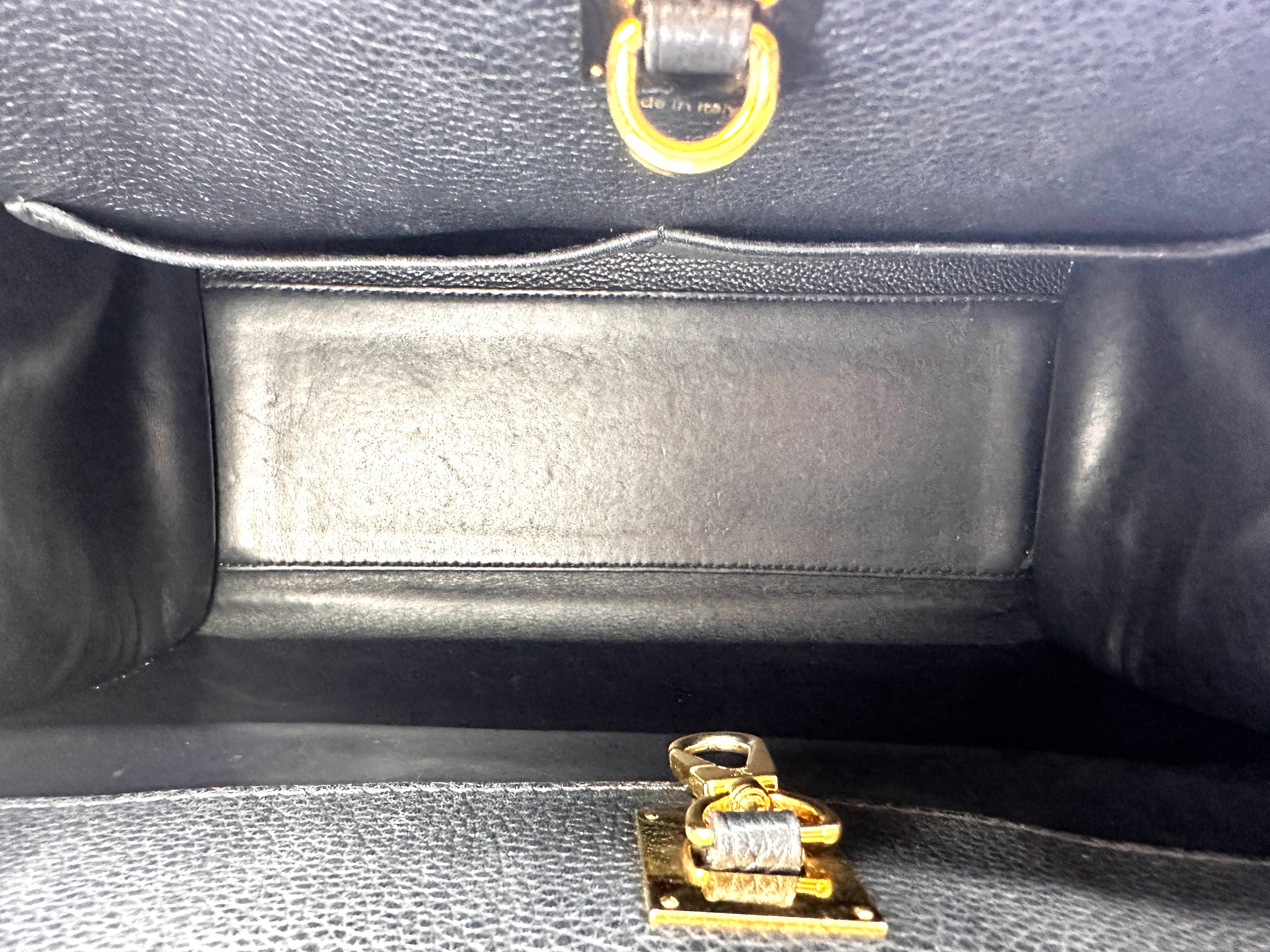 Louis Vuitton City Steamer Black Taurillon Leather Handle Bag LV3297