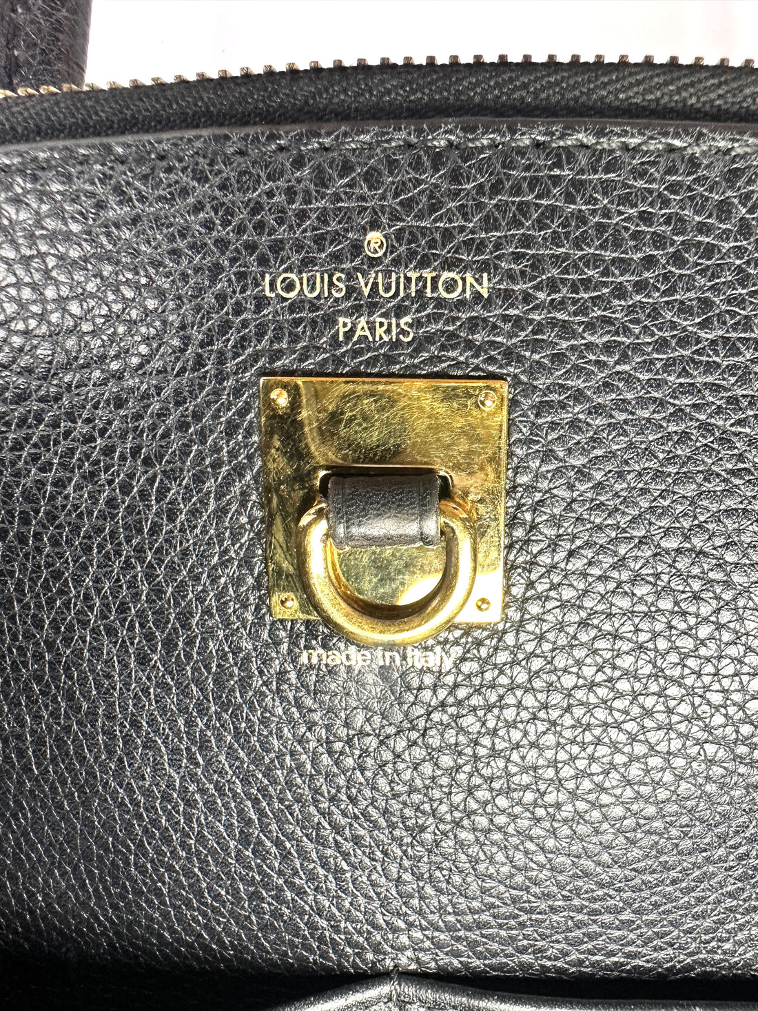 Louis Vuitton City Steamer Black Taurillon Leather Handle Bag LV3297
