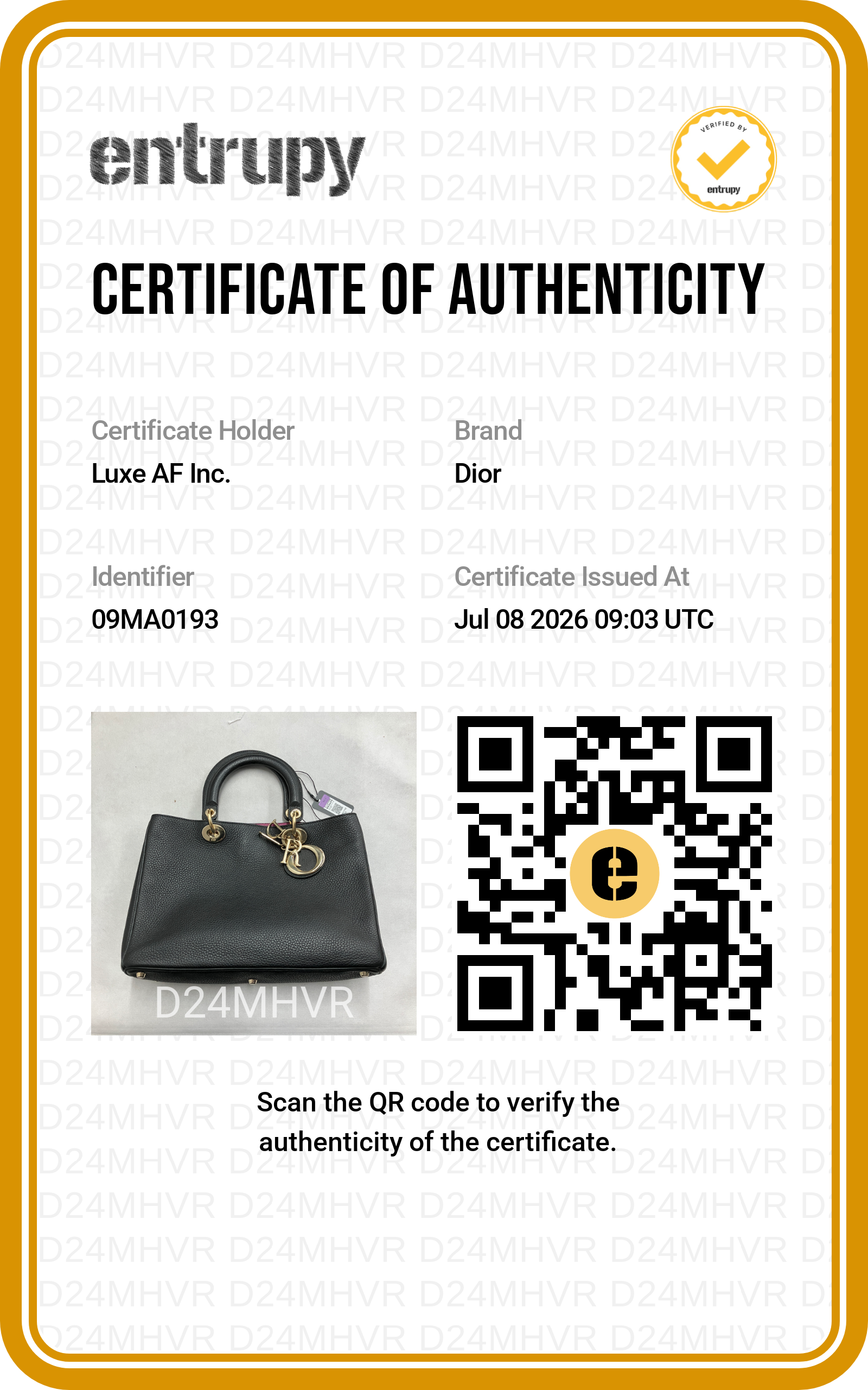 Christian Dior Diorissimo Black Leather Handle Bag DR907