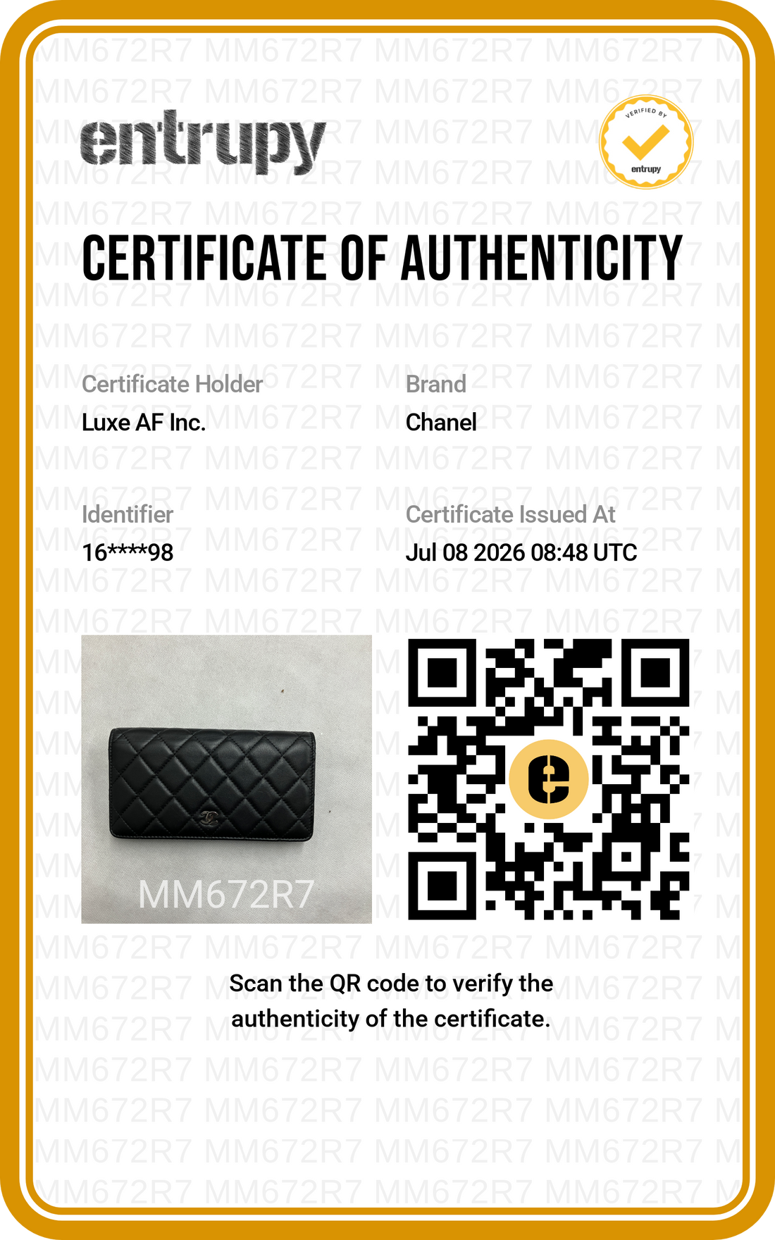 Chanel Black Quilted Lambskin Long Wallet(16***98) CC2520