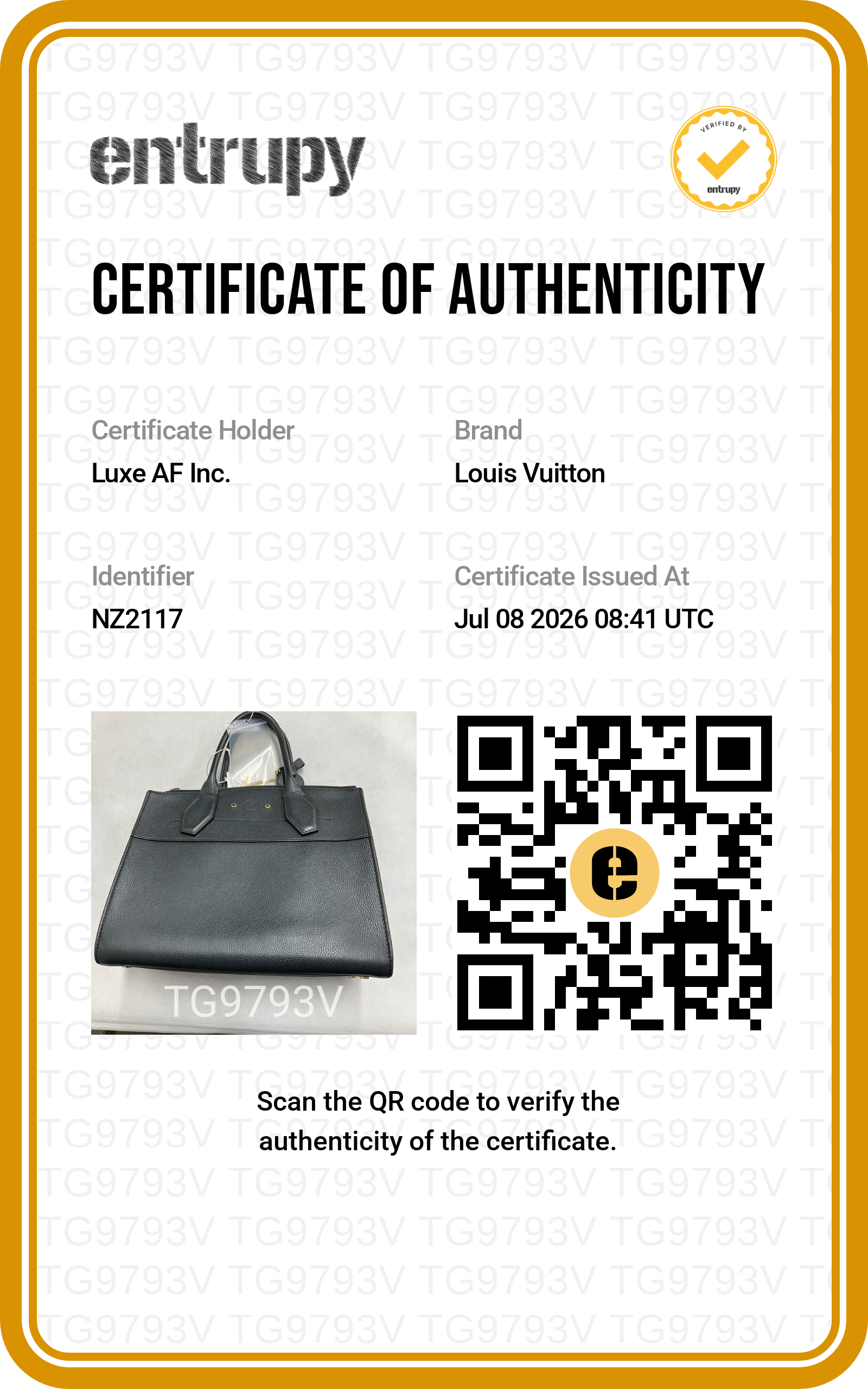 Louis Vuitton City Steamer Black Taurillon Leather Handle Bag LV3297