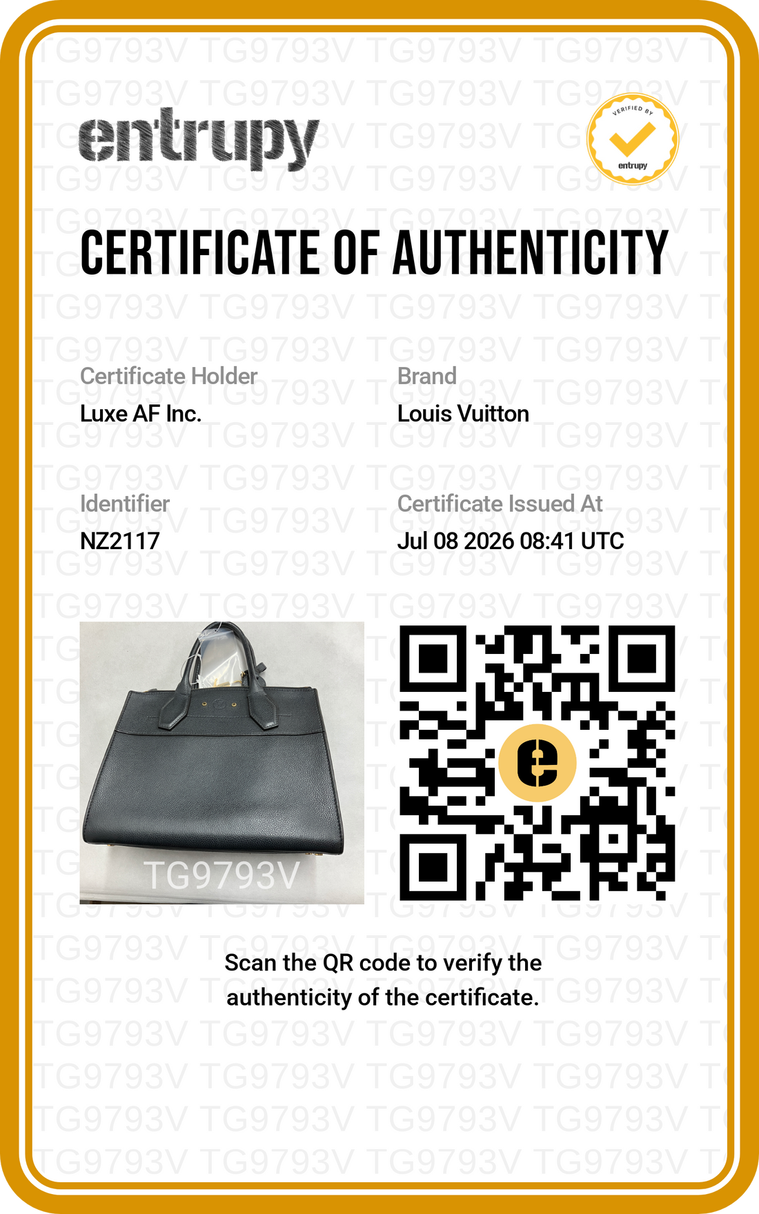 Louis Vuitton City Steamer Black Taurillon Leather Handle Bag LV3297