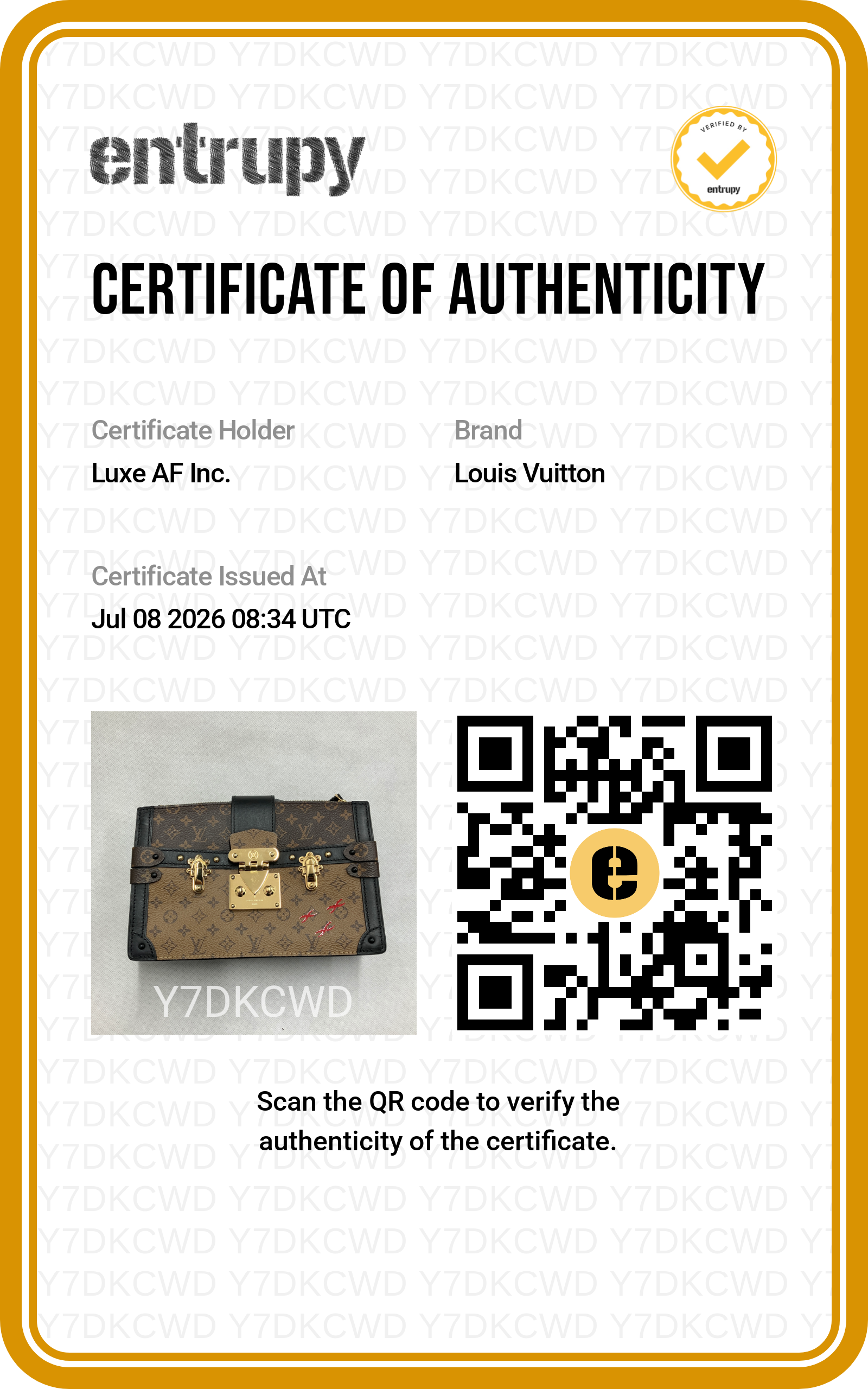 Louis Vuitton Trunk Clutch Monogram Canvas Bag LV3296