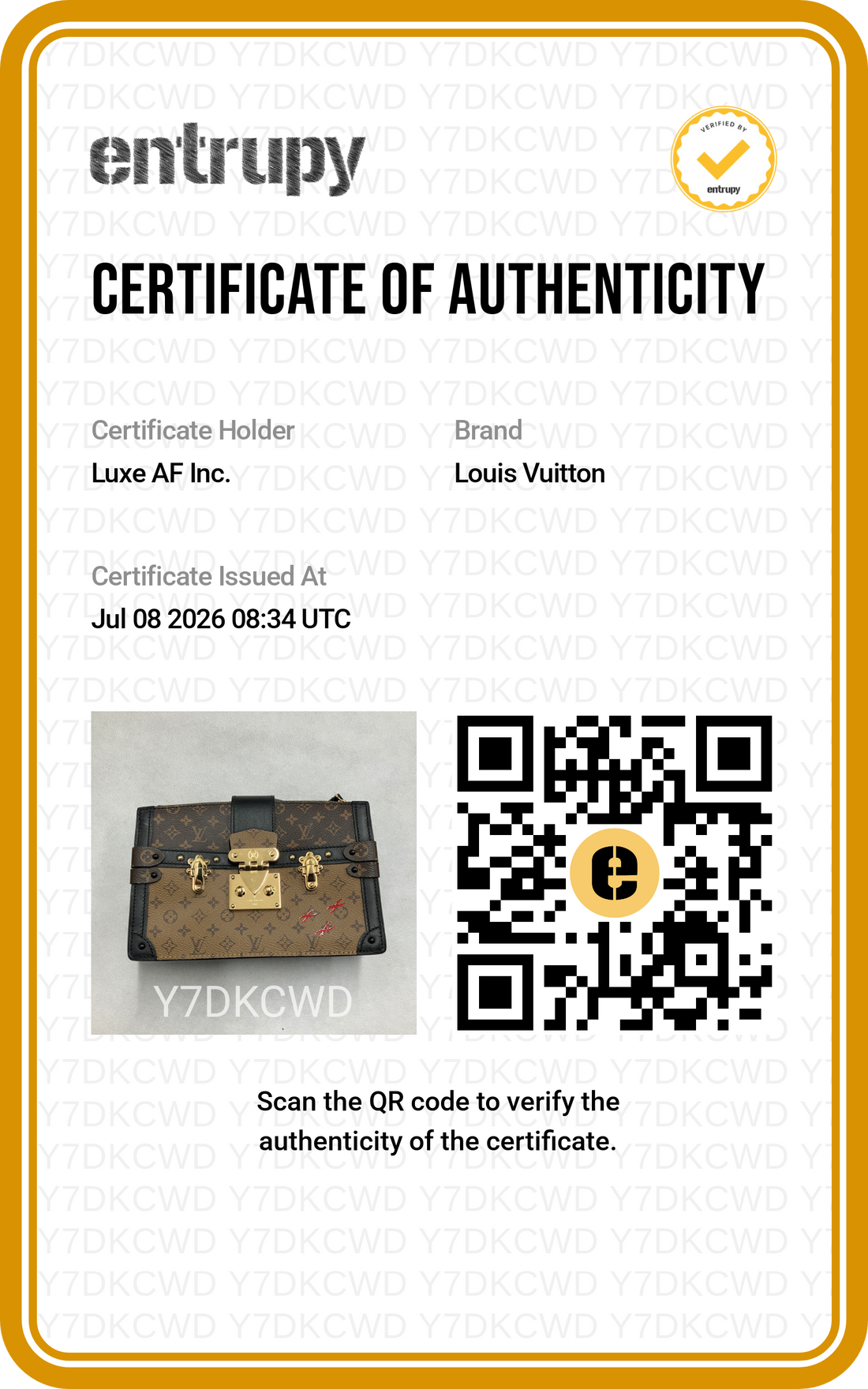 Louis Vuitton Trunk Clutch Monogram Canvas Bag LV3296