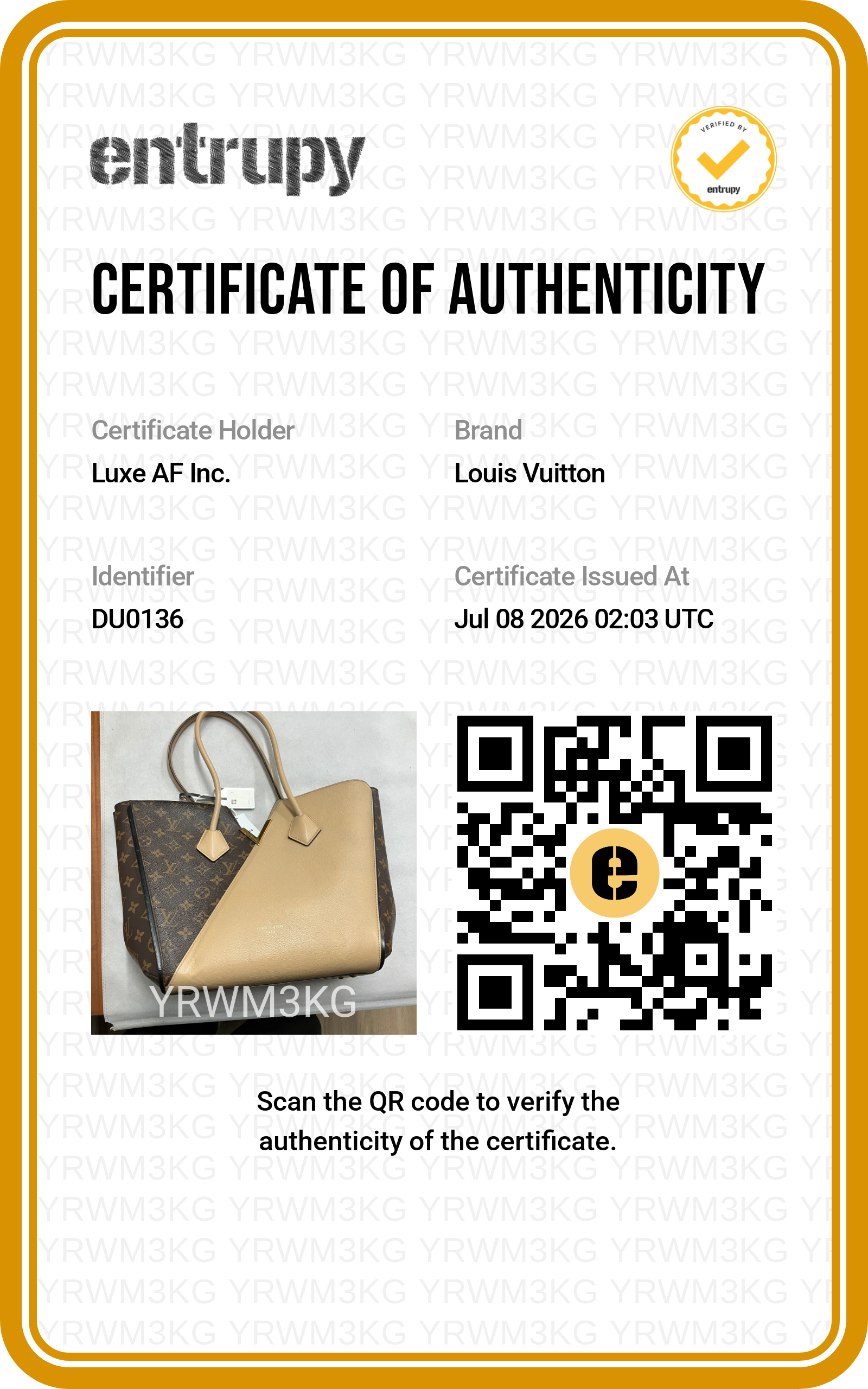 Louis Vuitton Kimono Monogram Canvas & Beige Leather Handle Bag LV3279