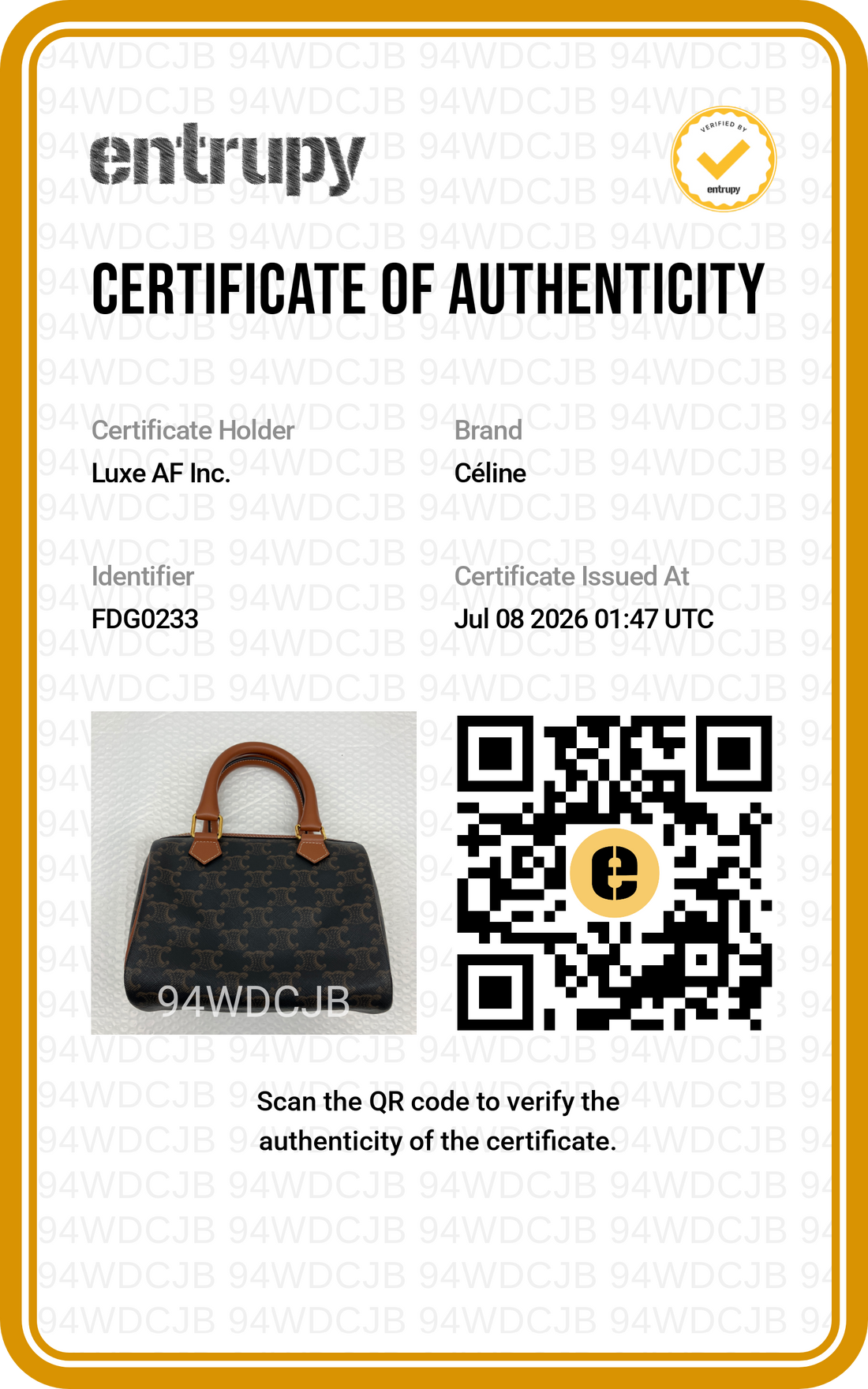 Celine Triomphe Canvas Boston Bag CEW