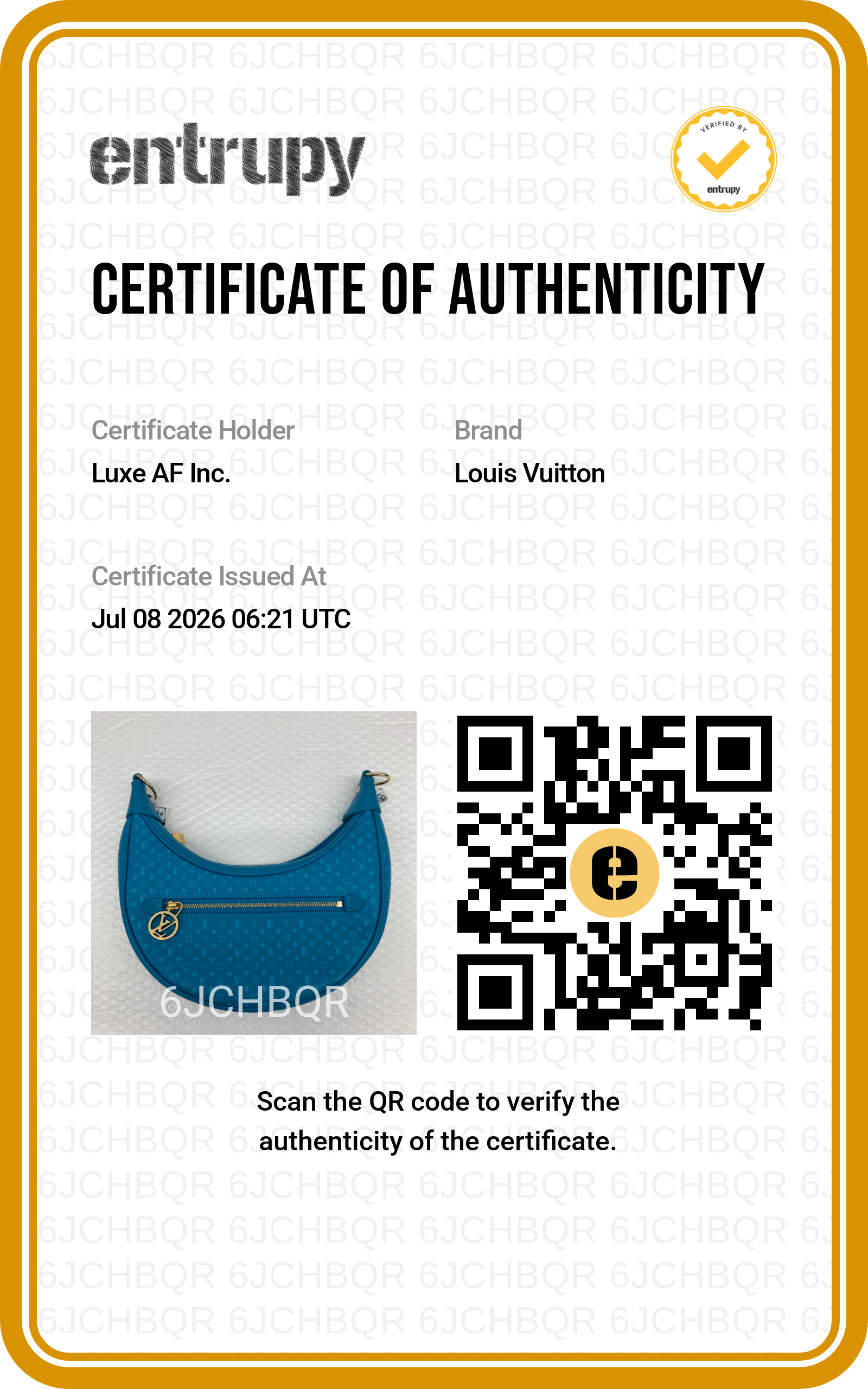 Louis Vuitton Loop Nanogram Turquoise Leather Shoulder Bag LV3285