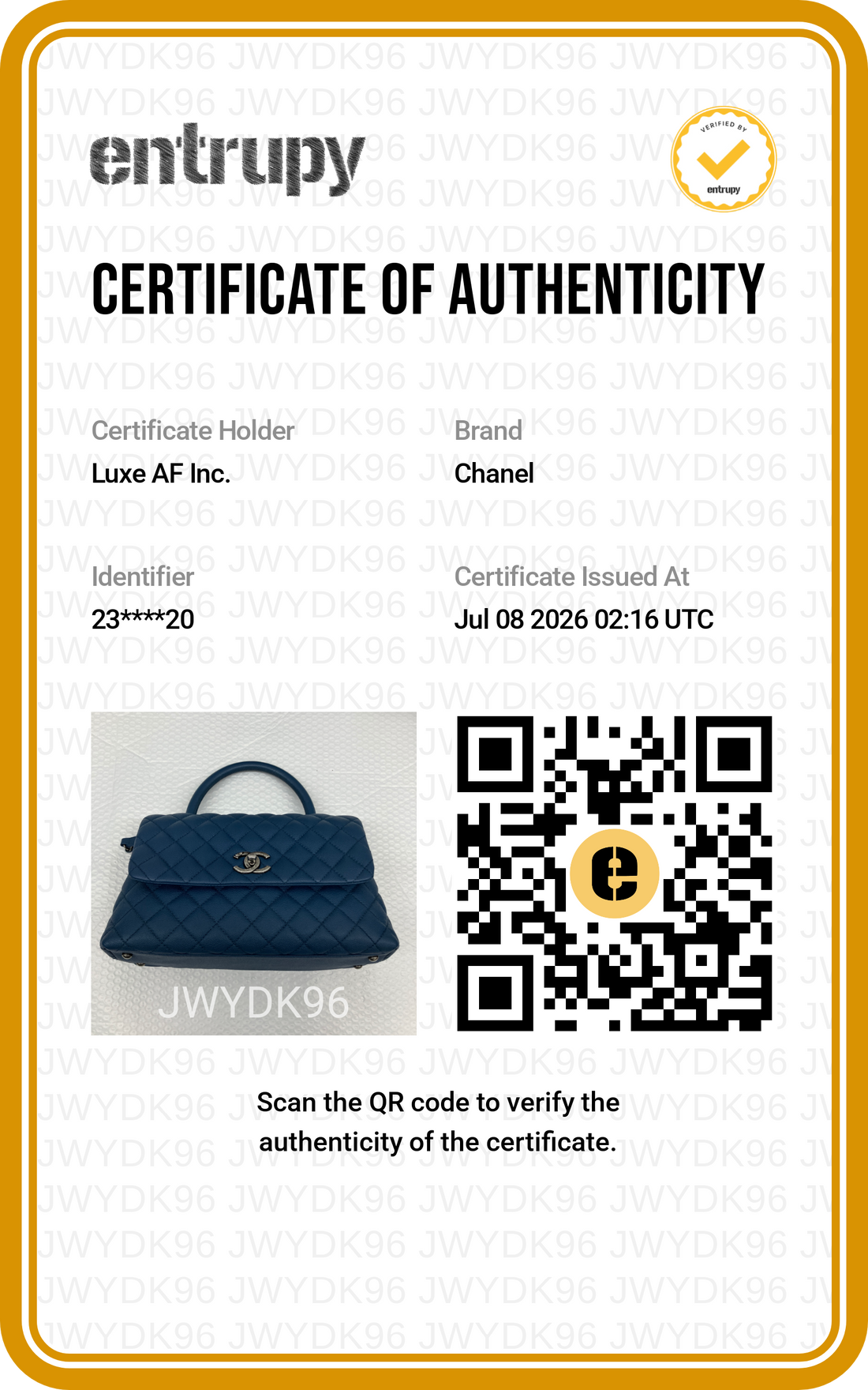 Chanel CoCo Handle Navy Quilted Leather Medium Size Shoulder Bag(23***20) CC2518