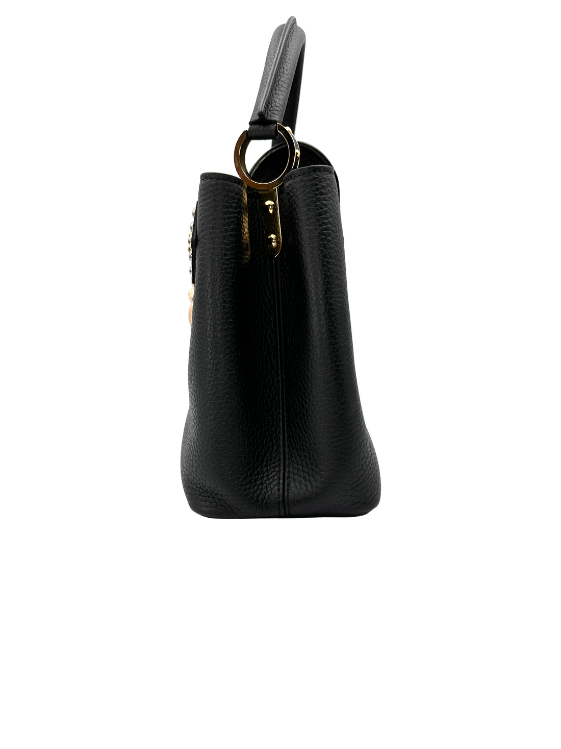 Louis Vuitton Capucines BB Black Taurillon Leather Mechanical Flowers Handle Bag LV3292