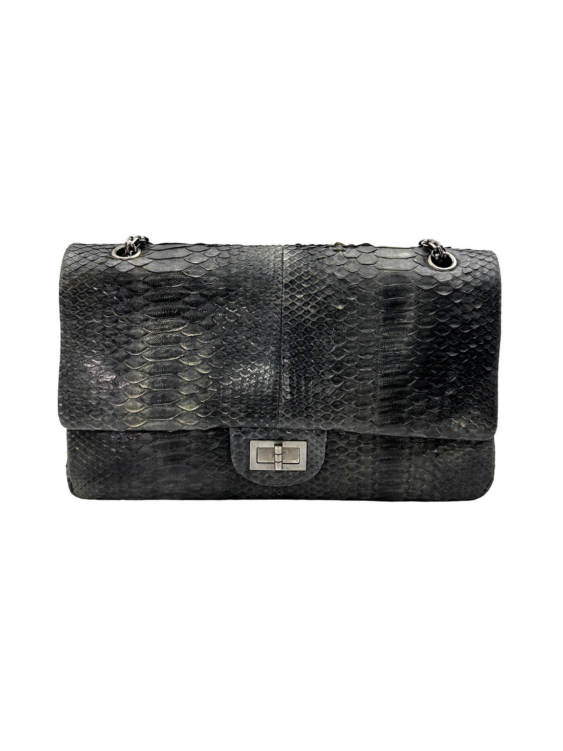 Chanel 2.55 Reissue Black Python Leather Flap Bag(14***96) CC2508