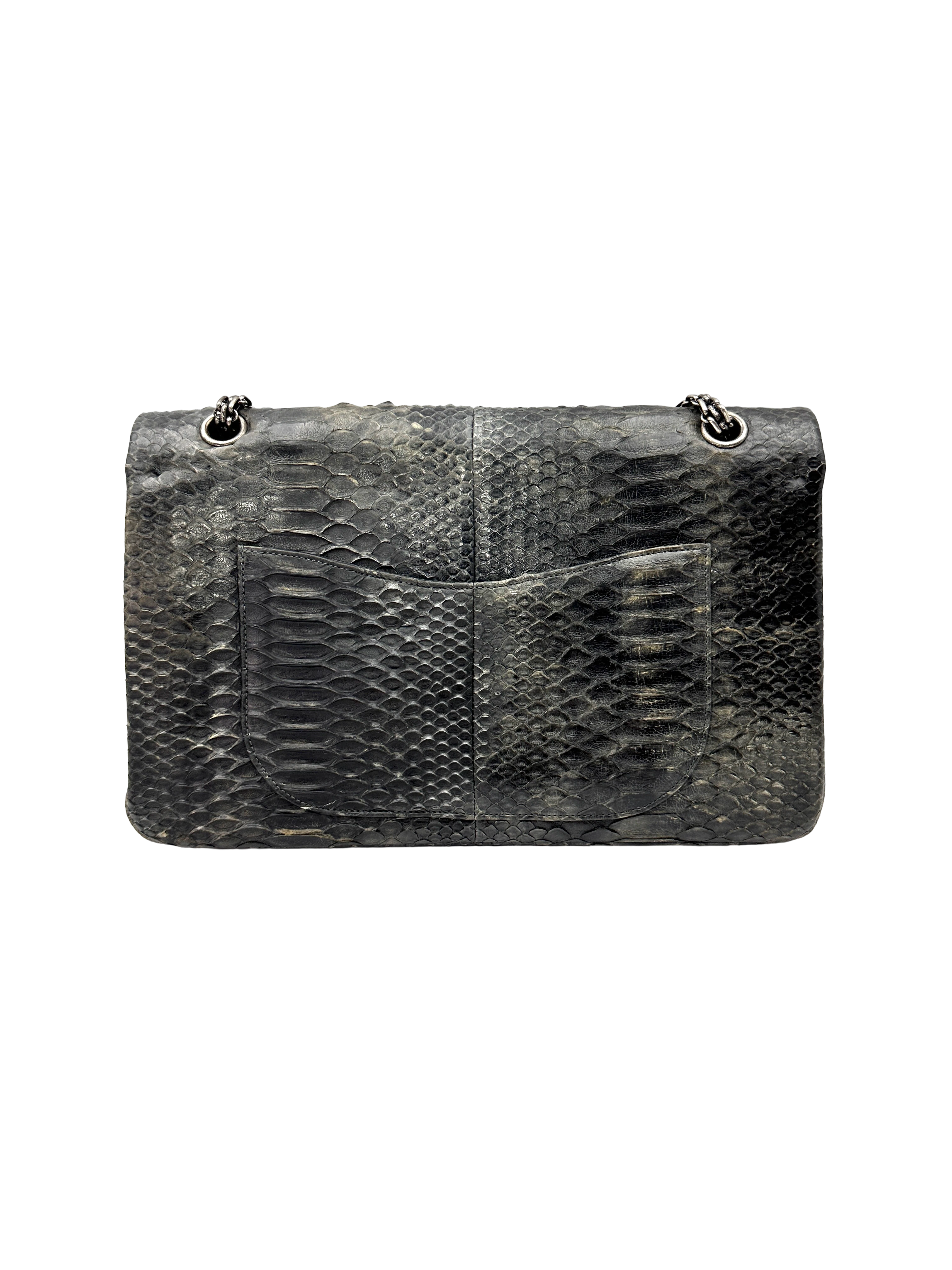 Chanel 2.55 Reissue Black Python Leather Flap Bag(14***96) CC2508