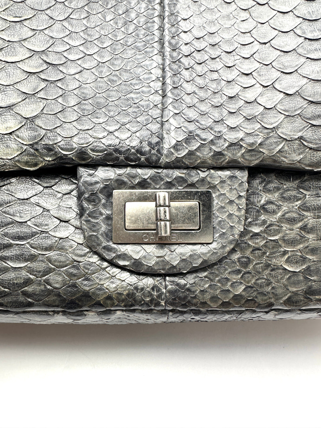 Chanel 2.55 Reissue Black Python Leather Flap Bag(14***96) CC2508