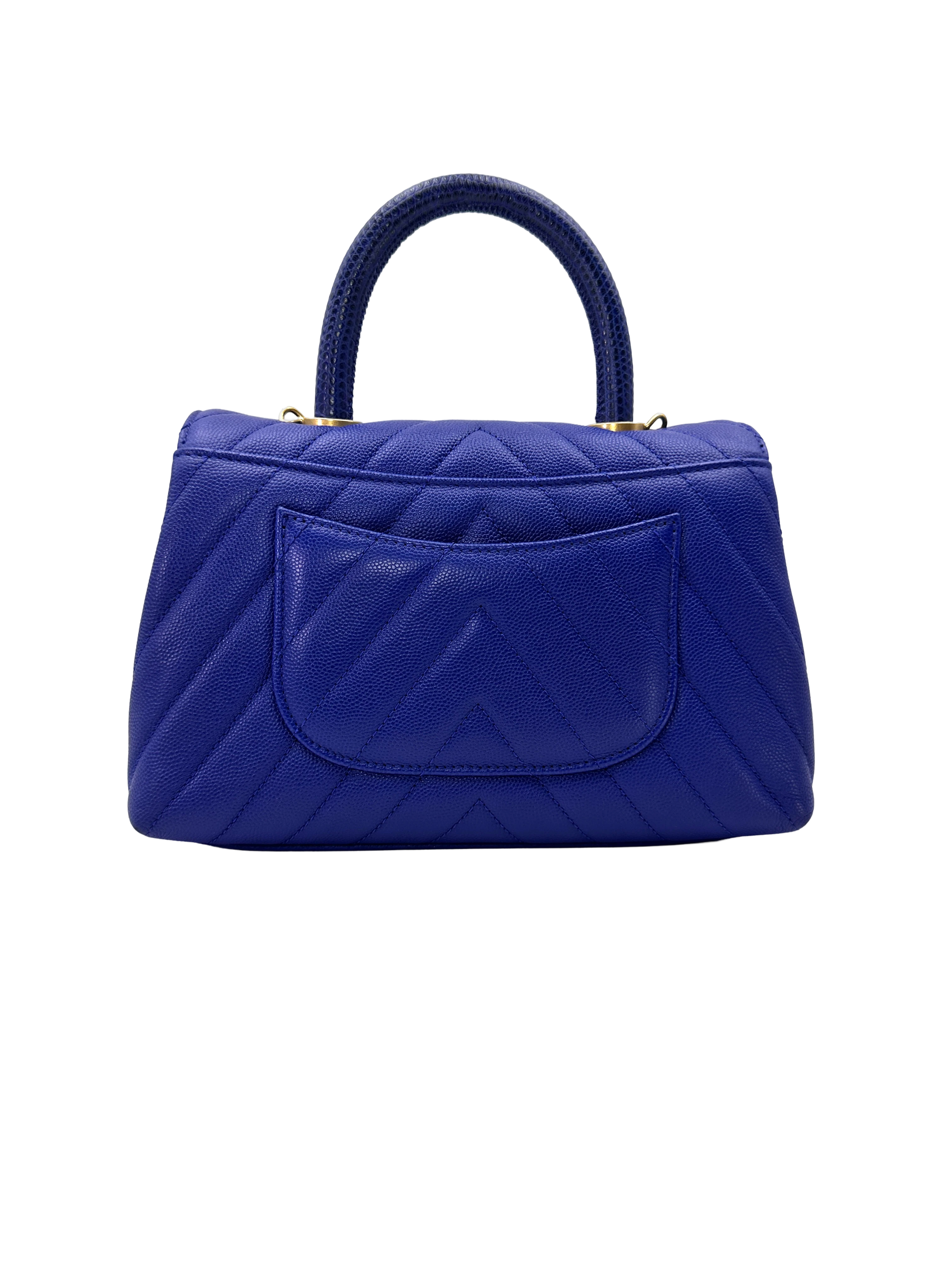 Chanel CoCo Handle Blue Quilted Leather Small Size Shoulder Bag(25***26) CC2515