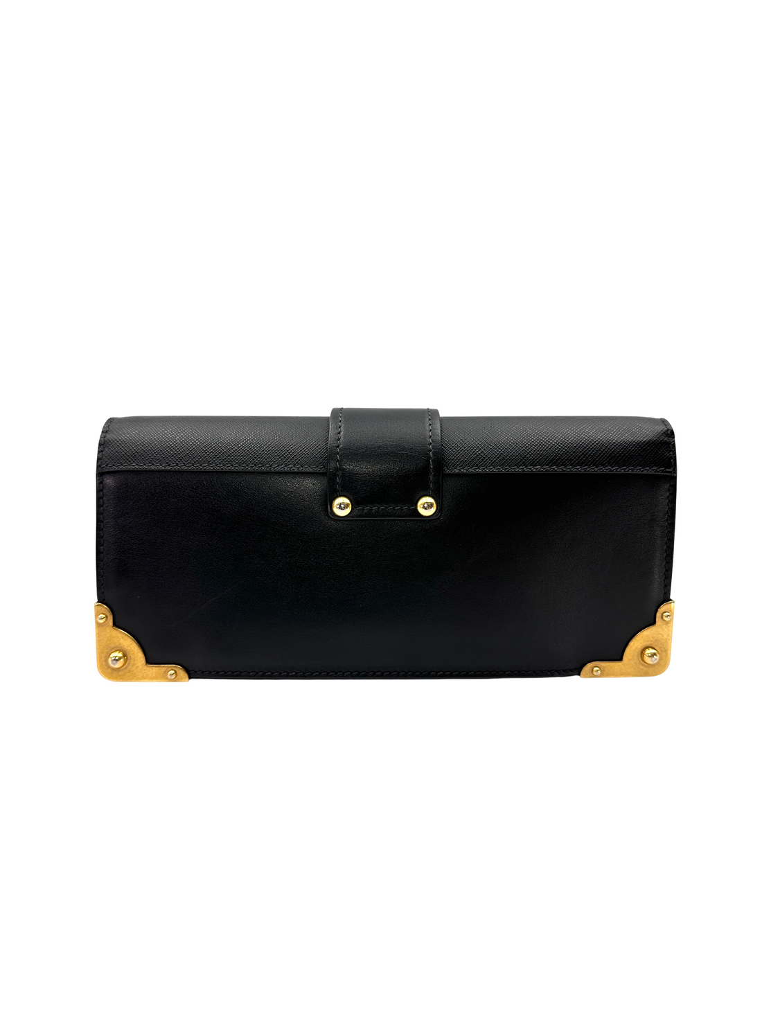 Prada Cahier Black Leather Long Wallet PR550