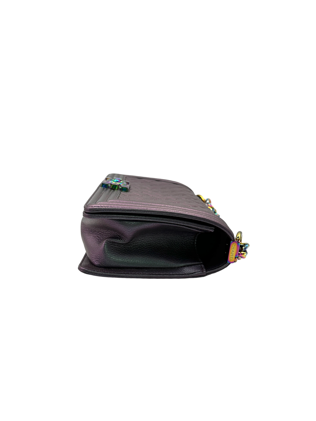 Chanel LeBoy Iridescent Purple Quilted Leather Medium Size Flap Bag(21***62) CC2513
