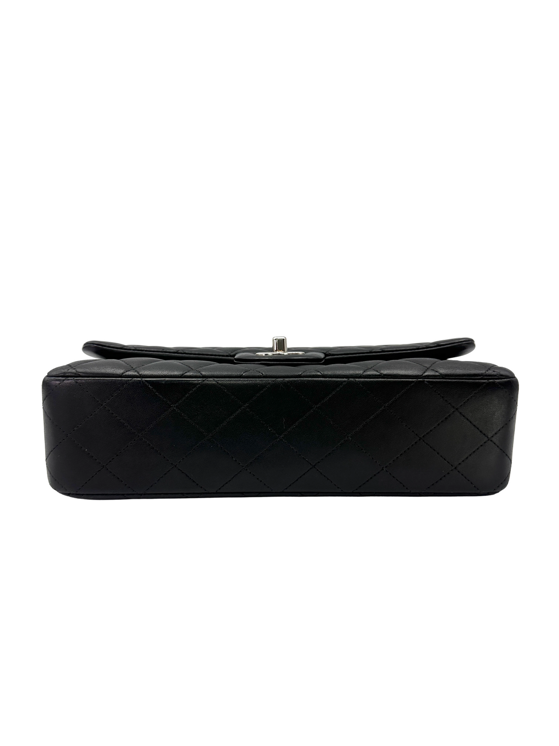 Chanel Classic Flap Black Quilted Lambskin Medium Size Shoulder Bag With Silver Buckle(19***50) CC2511