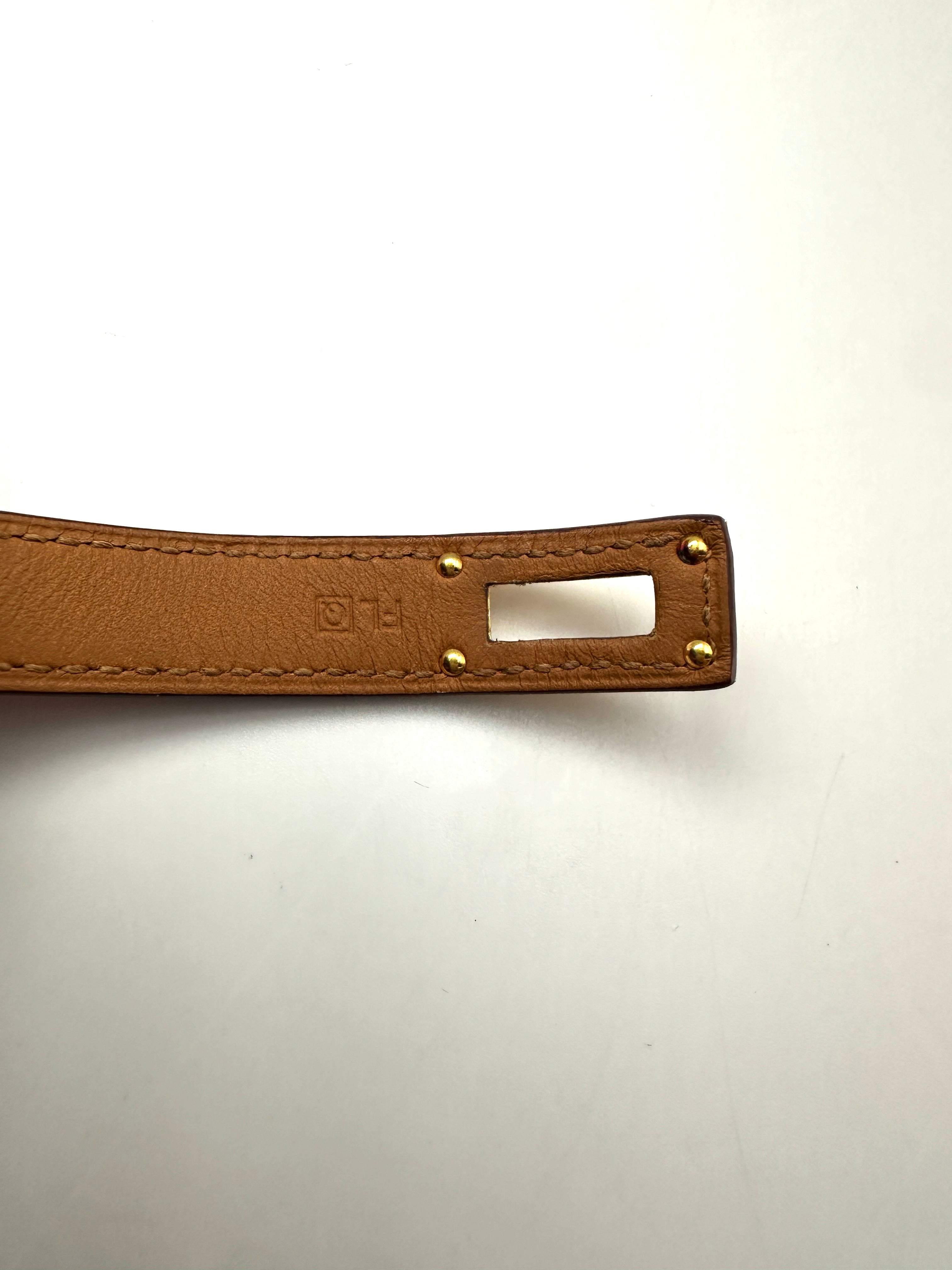 Hermes Kelly Double Tour Red Leather Bracelet HR158