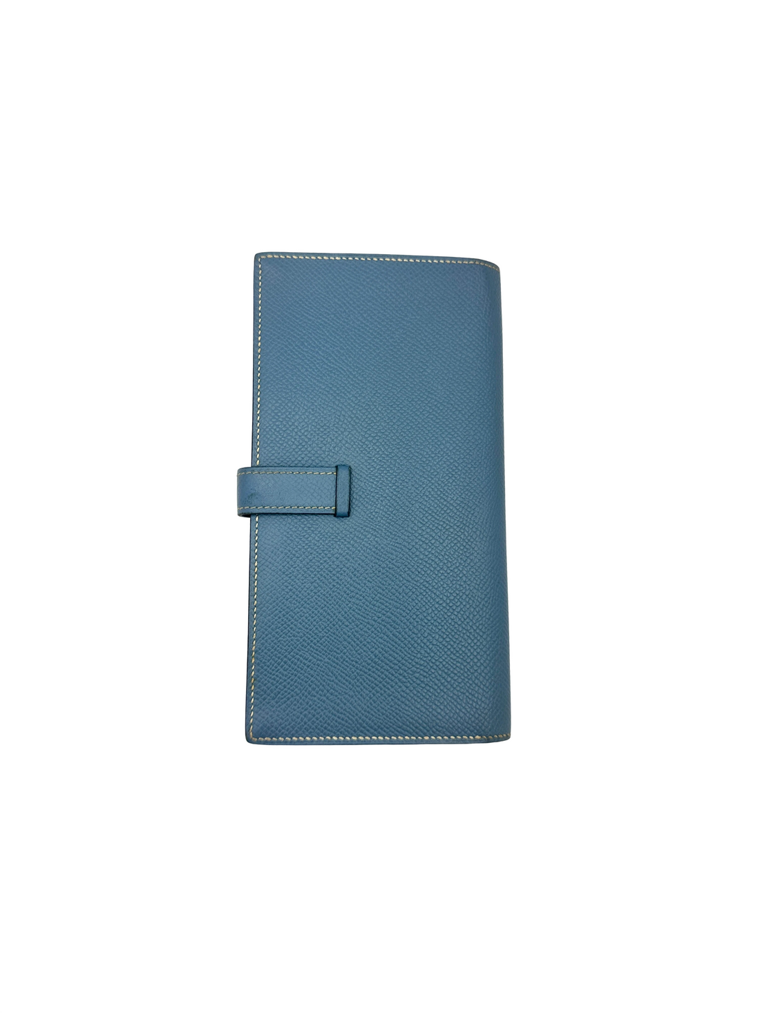 Hermes Bearn Compact Light Blue Leather Epsom Wallet HR156