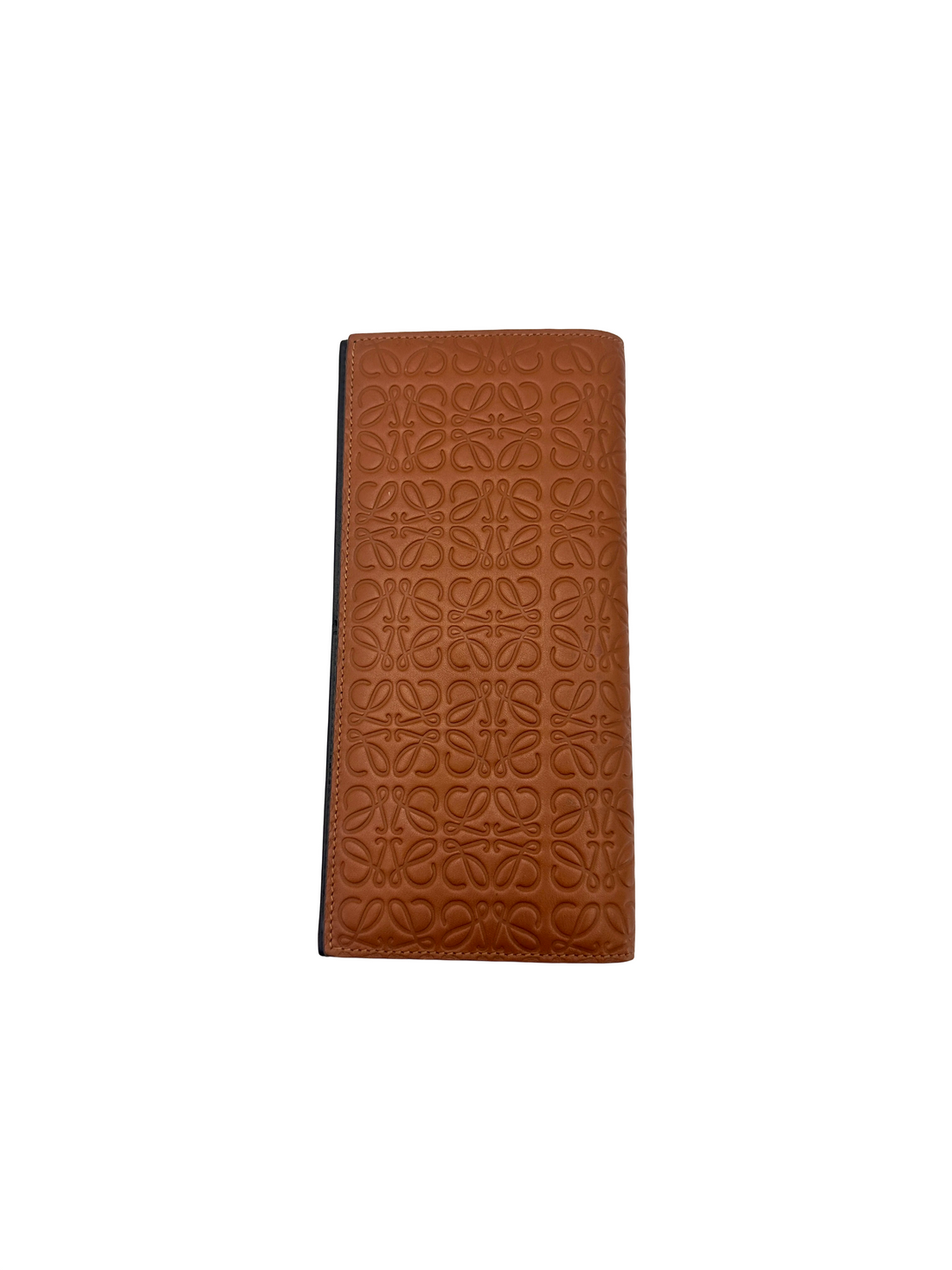 Loewe Repeat Anagram Embossed Brown Leather Long Wallet LW99
