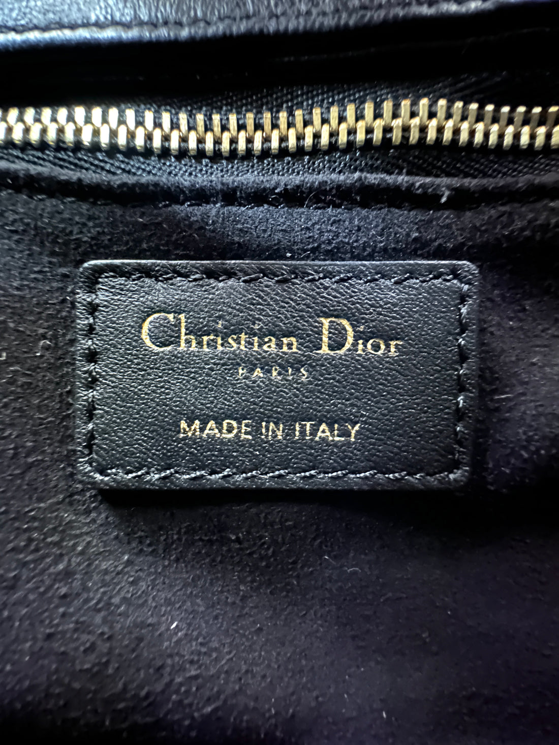 Christian Dior Lady Dior Black Cannage Lambskin Handle Bag DR910