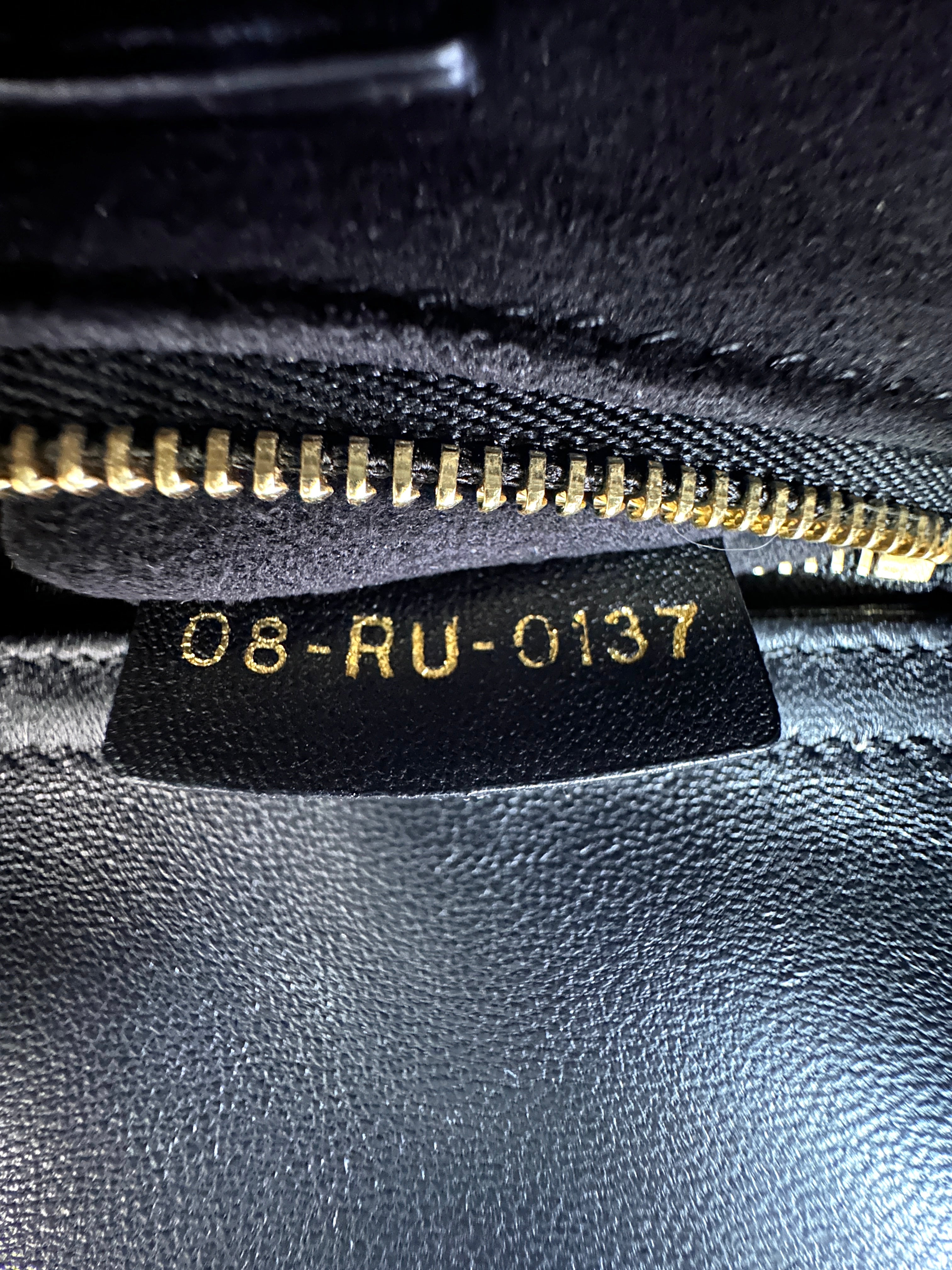 Christian Dior Lady Dior Black Cannage Lambskin Handle Bag DR910