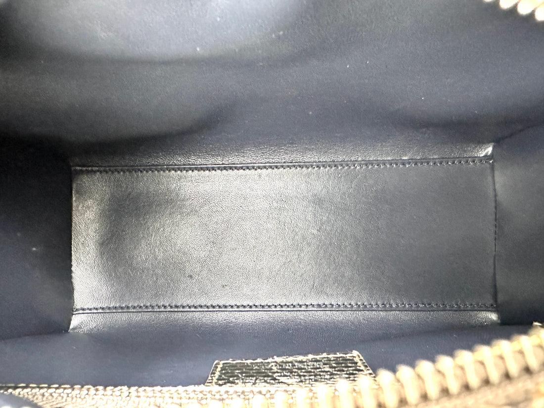 Christian Dior Lady Dior Silver Python Leather Handle Bag DR912