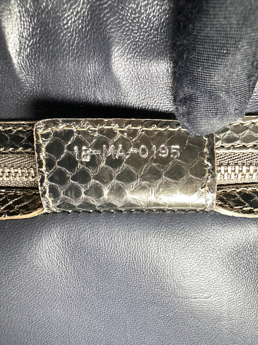 Christian Dior Lady Dior Silver Python Leather Handle Bag DR912