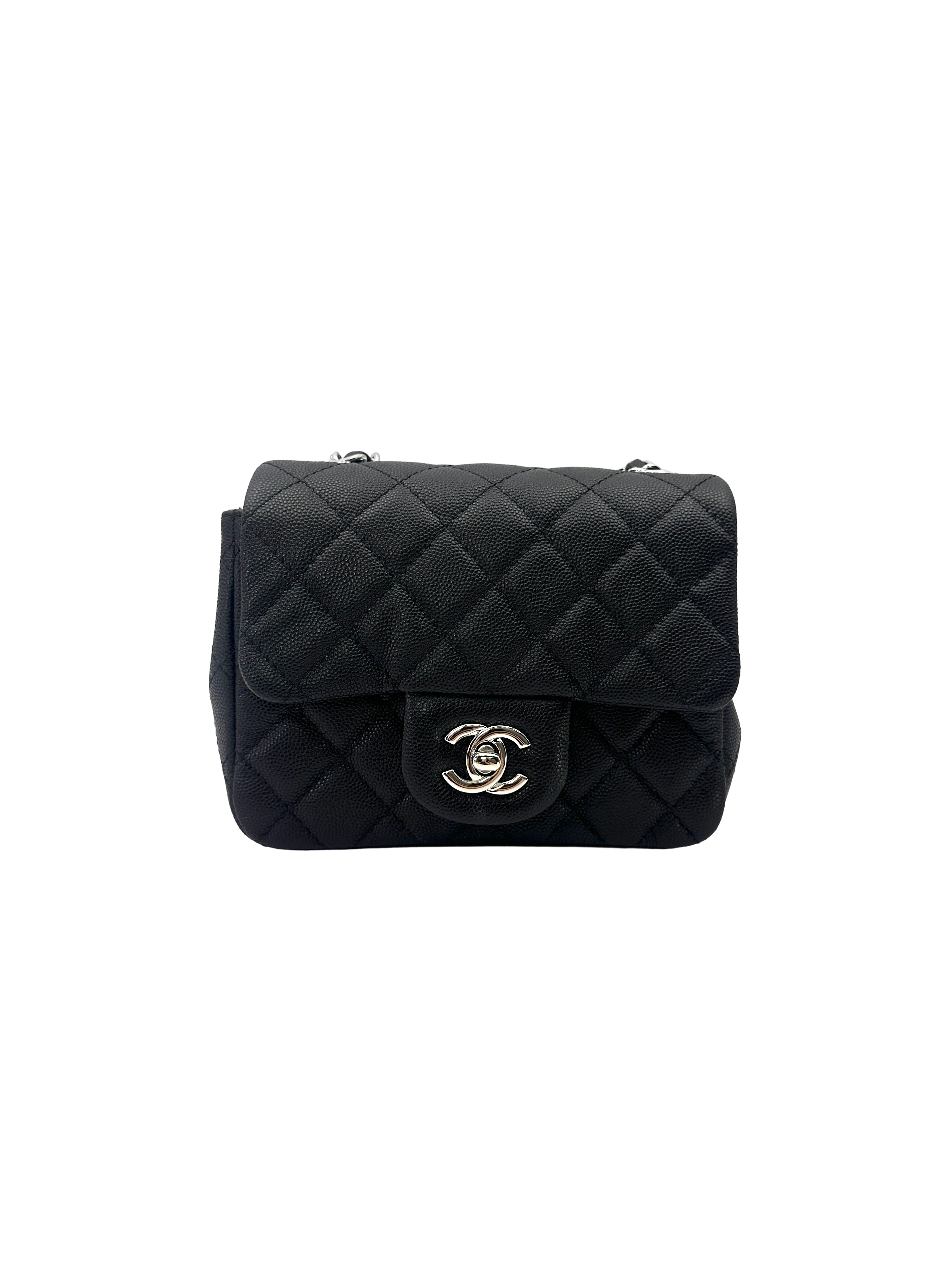 Chanel Classic Flap Black Quilted Leather Mini Shoulder Bag(30***64) CC2522