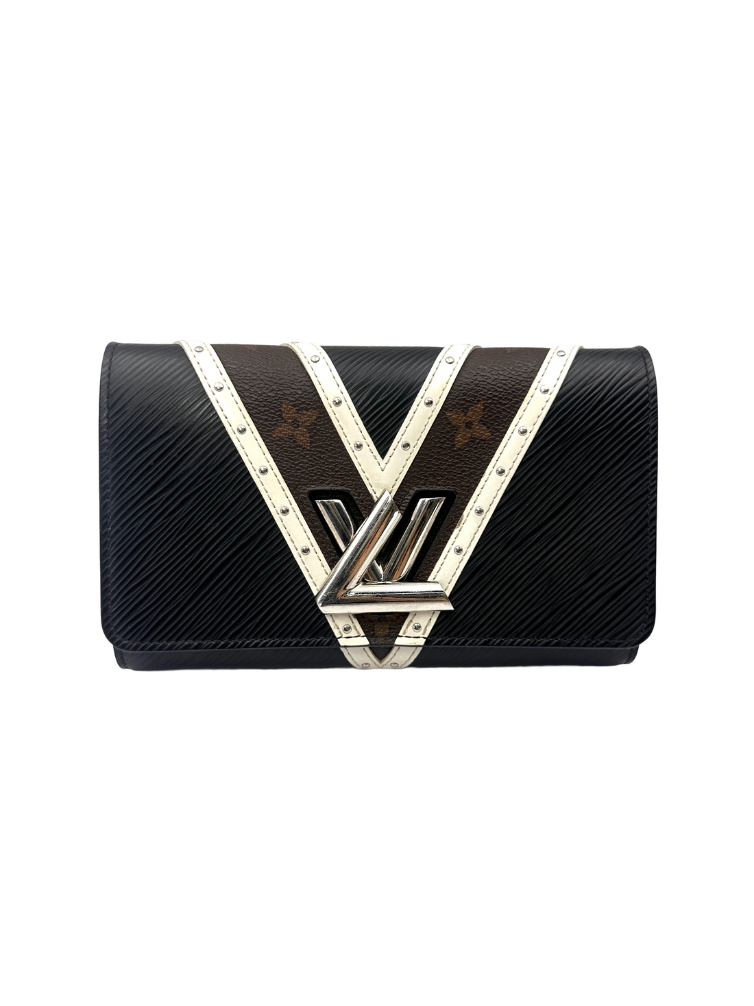 Louis Vuitton Twist Black Epi & Monogram Studded Wallet On Chain LV3298