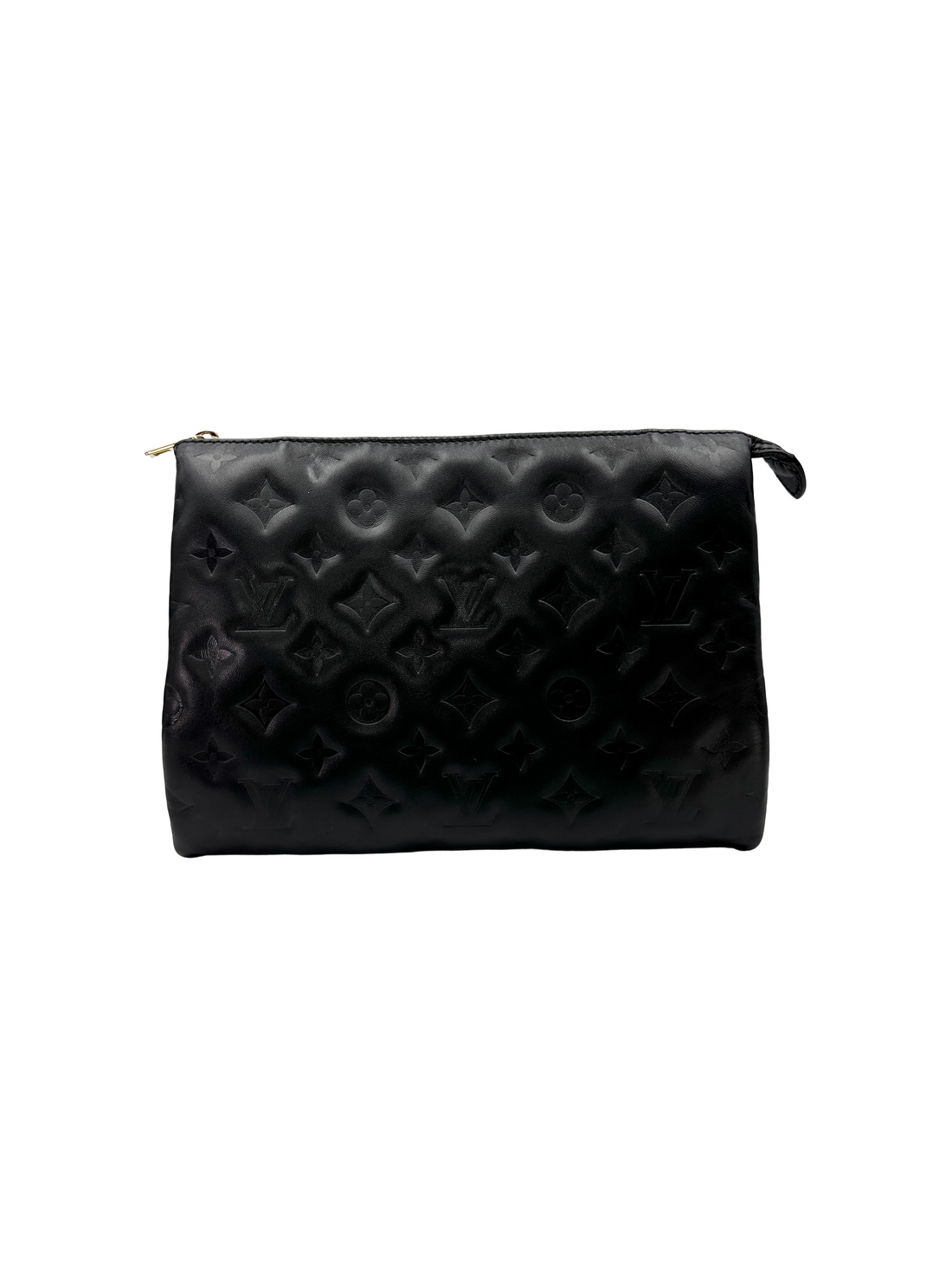 Louis Vuitton Coussin Black Monogram Embossed Puffy Leather Shoulder Bag LV3300
