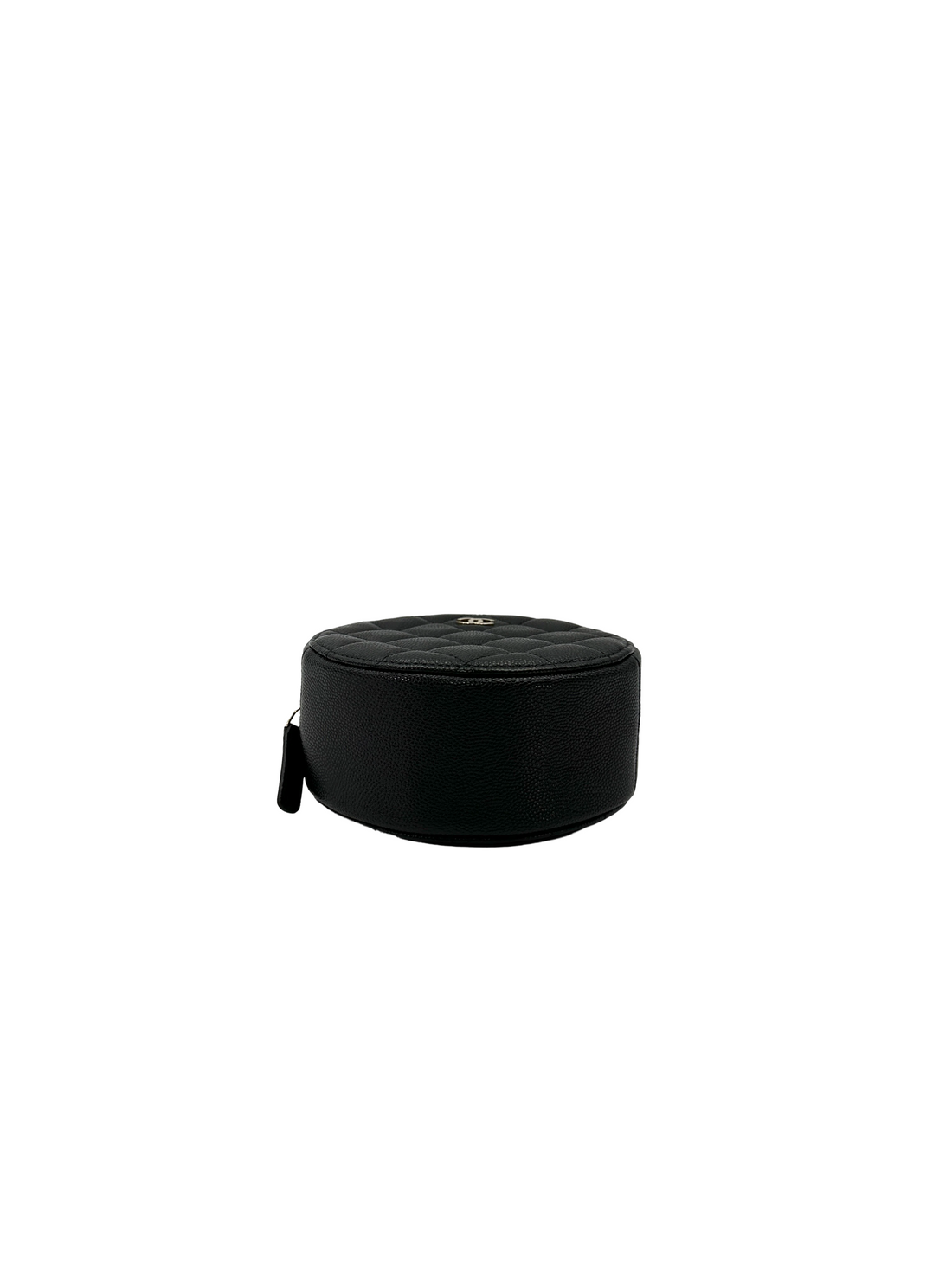 Chanel Black Quilted Leather Round Clutch(29***21) CC2524