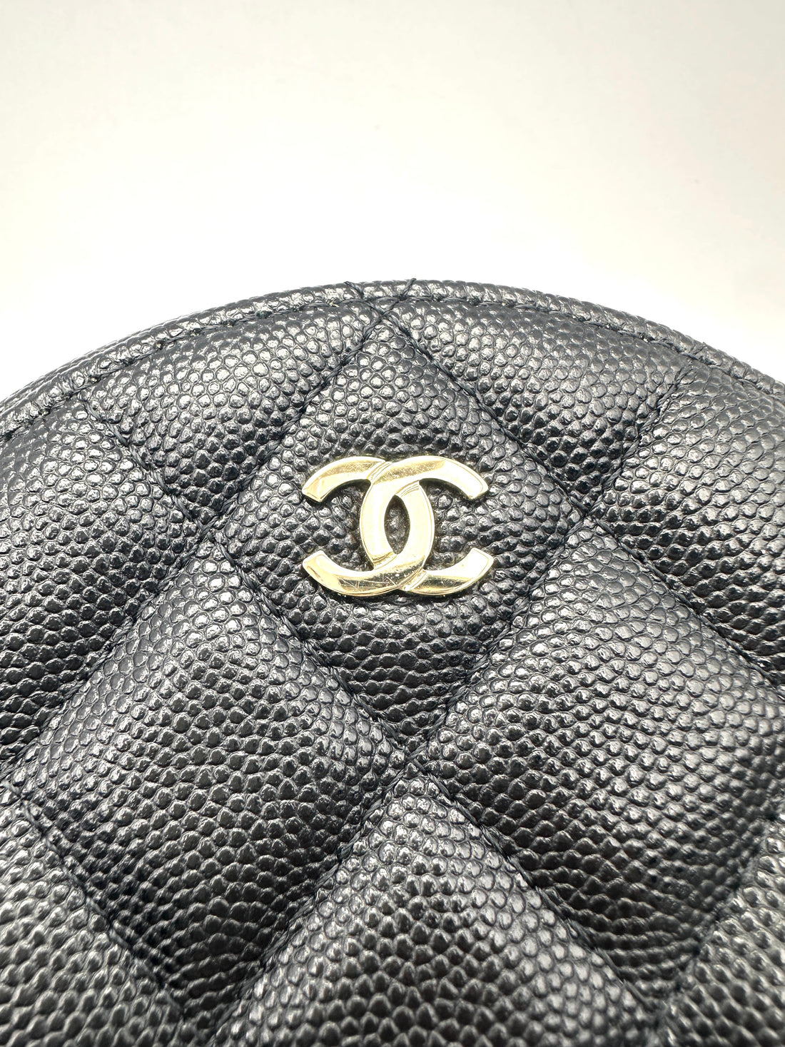 Chanel Black Quilted Leather Round Clutch(29***21) CC2524