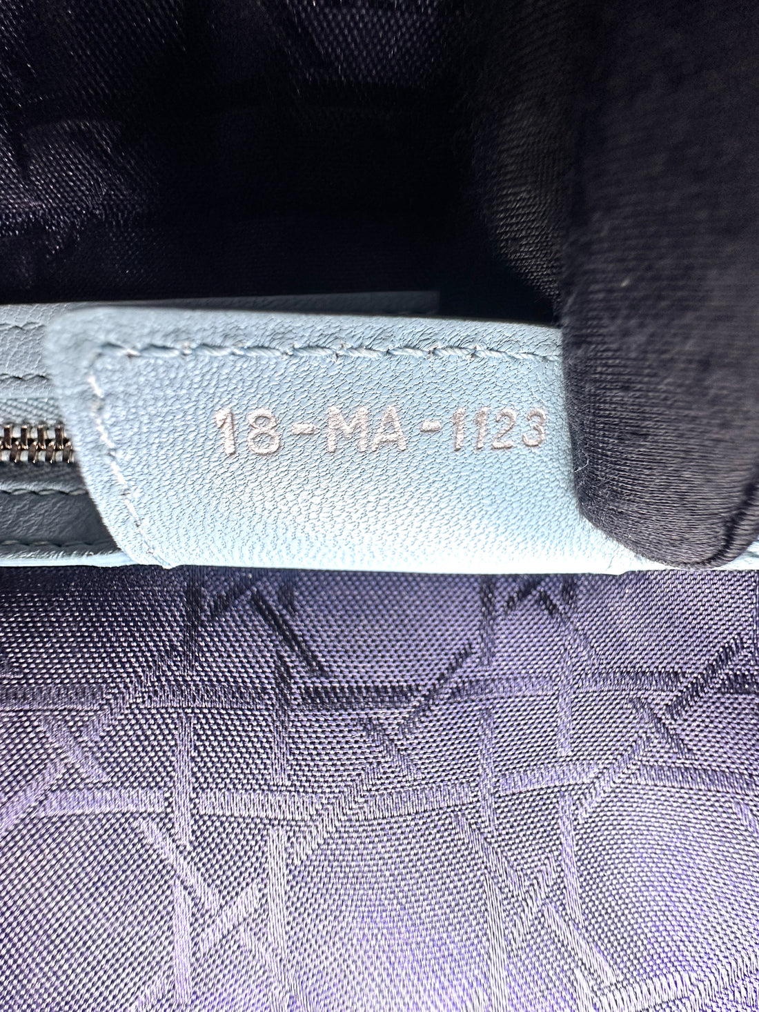 Christian Dior Lady Dior Light Blue Cannage Leather Handle Bag DR913