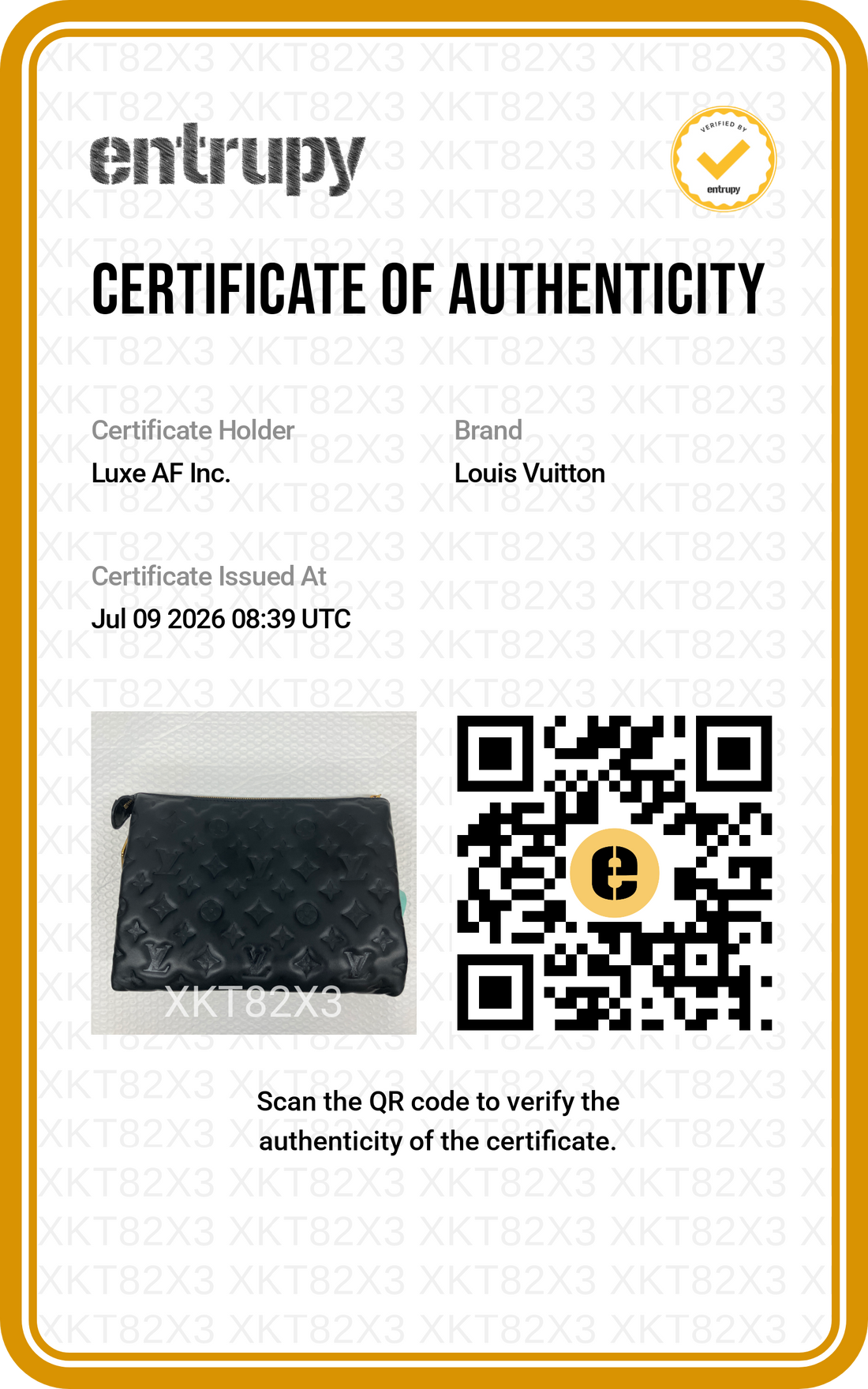 Louis Vuitton Coussin Black Monogram Embossed Puffy Leather Shoulder Bag LV3300