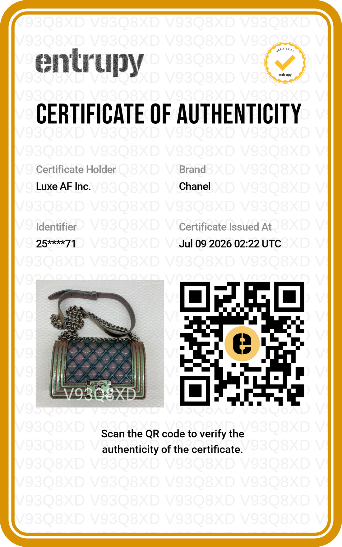 Chanel LeBoy Iridescent Blue Quilted Leather Small Size Flap Bag(25***71) CC2517