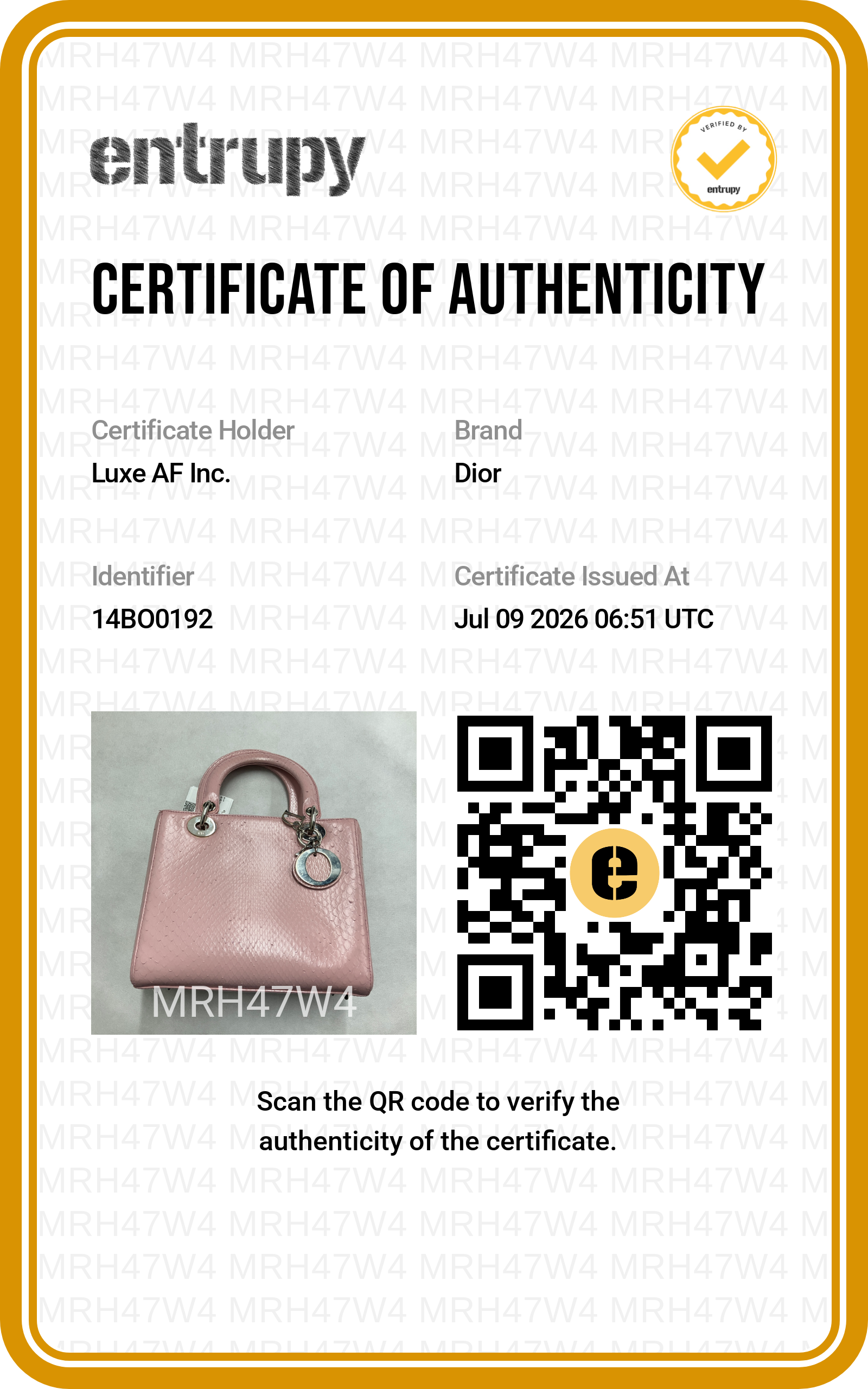 Christian Dior Lady Dior Pink Python Leather Handle Bag DR911