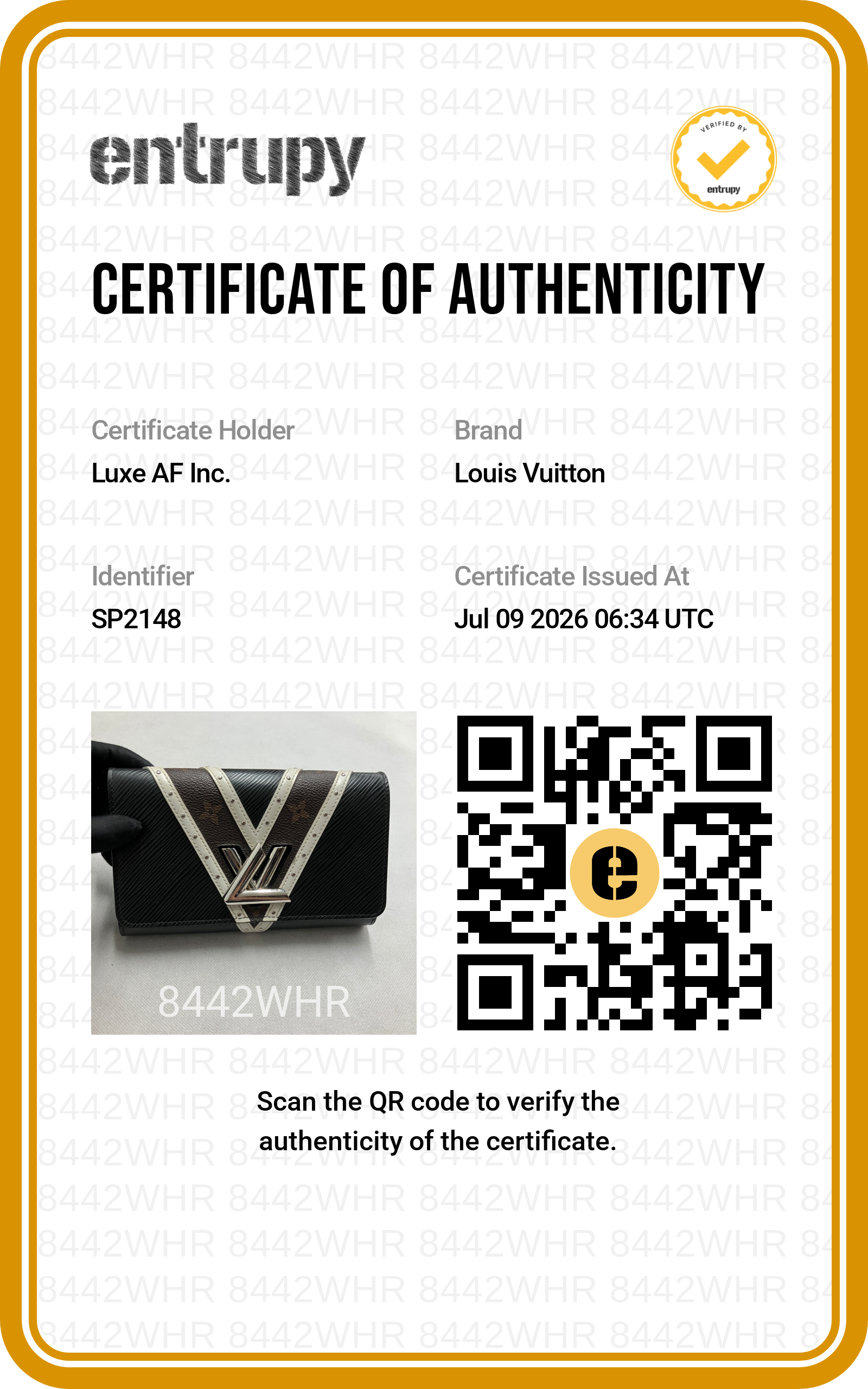 Louis Vuitton Twist Black Epi & Monogram Studded Wallet On Chain LV3298