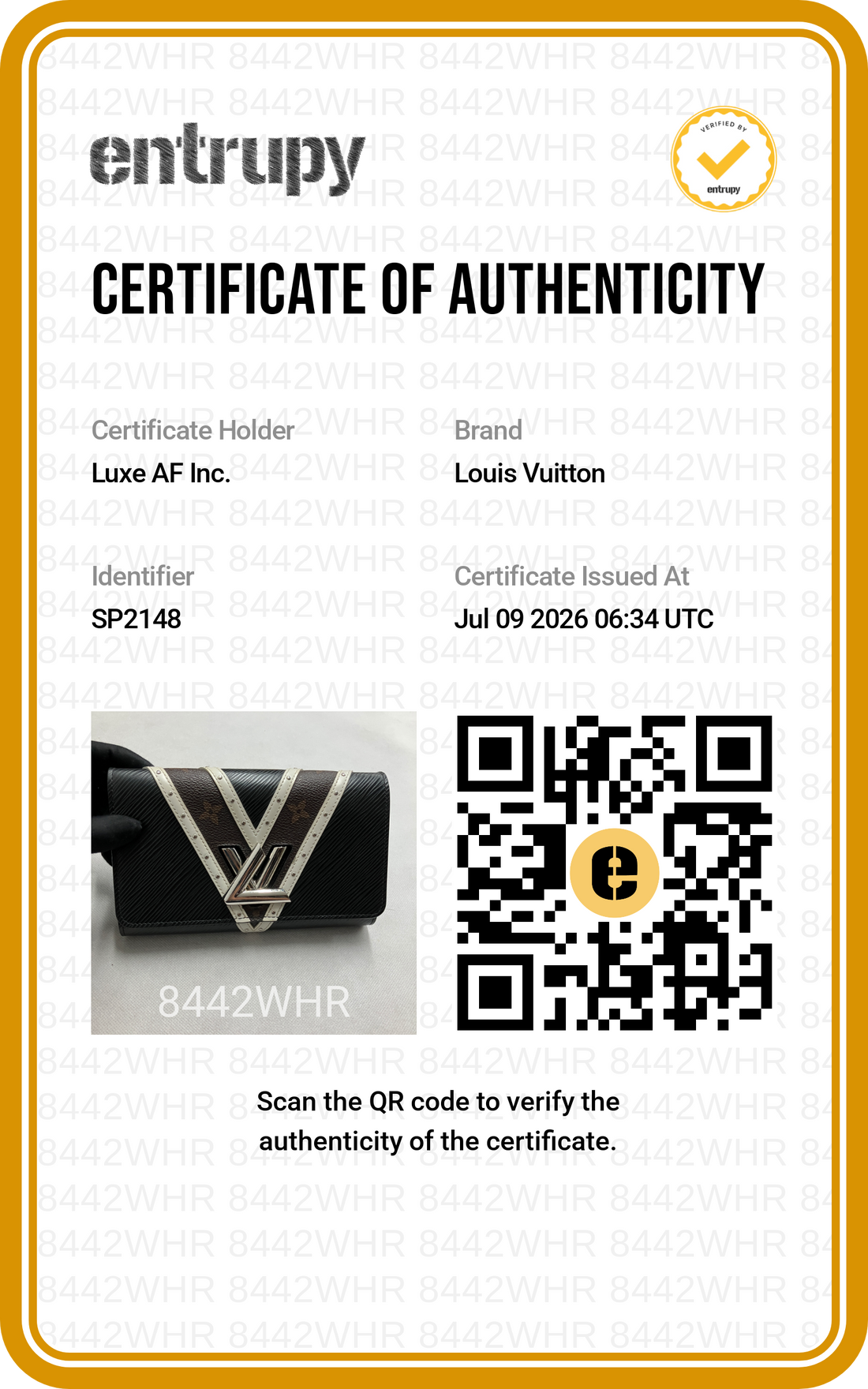 Louis Vuitton Twist Black Epi & Monogram Studded Wallet On Chain LV3298
